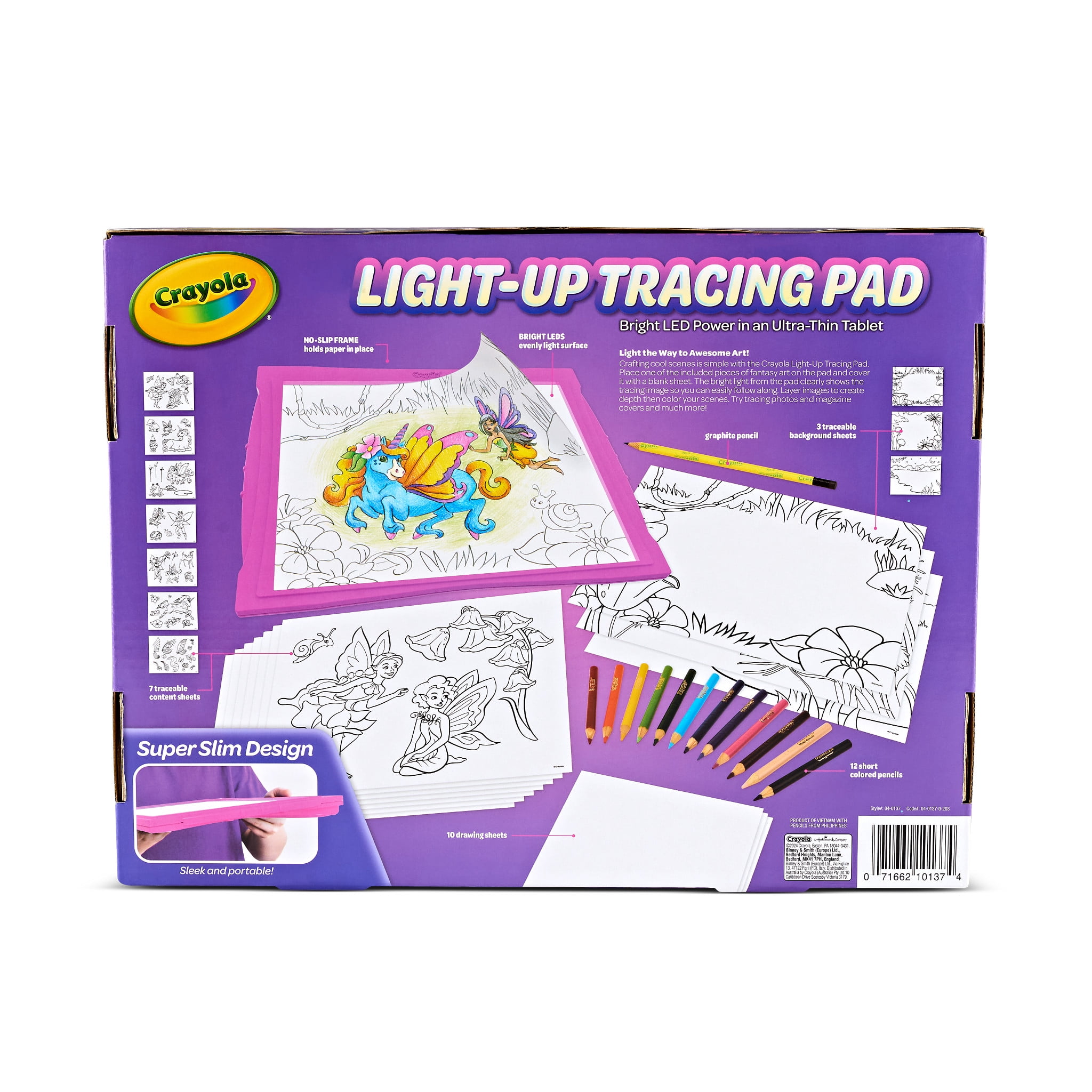 Crayola Light-Up Tracing Pad Drawing Activity Set (Pink, 1 Set) d89tx