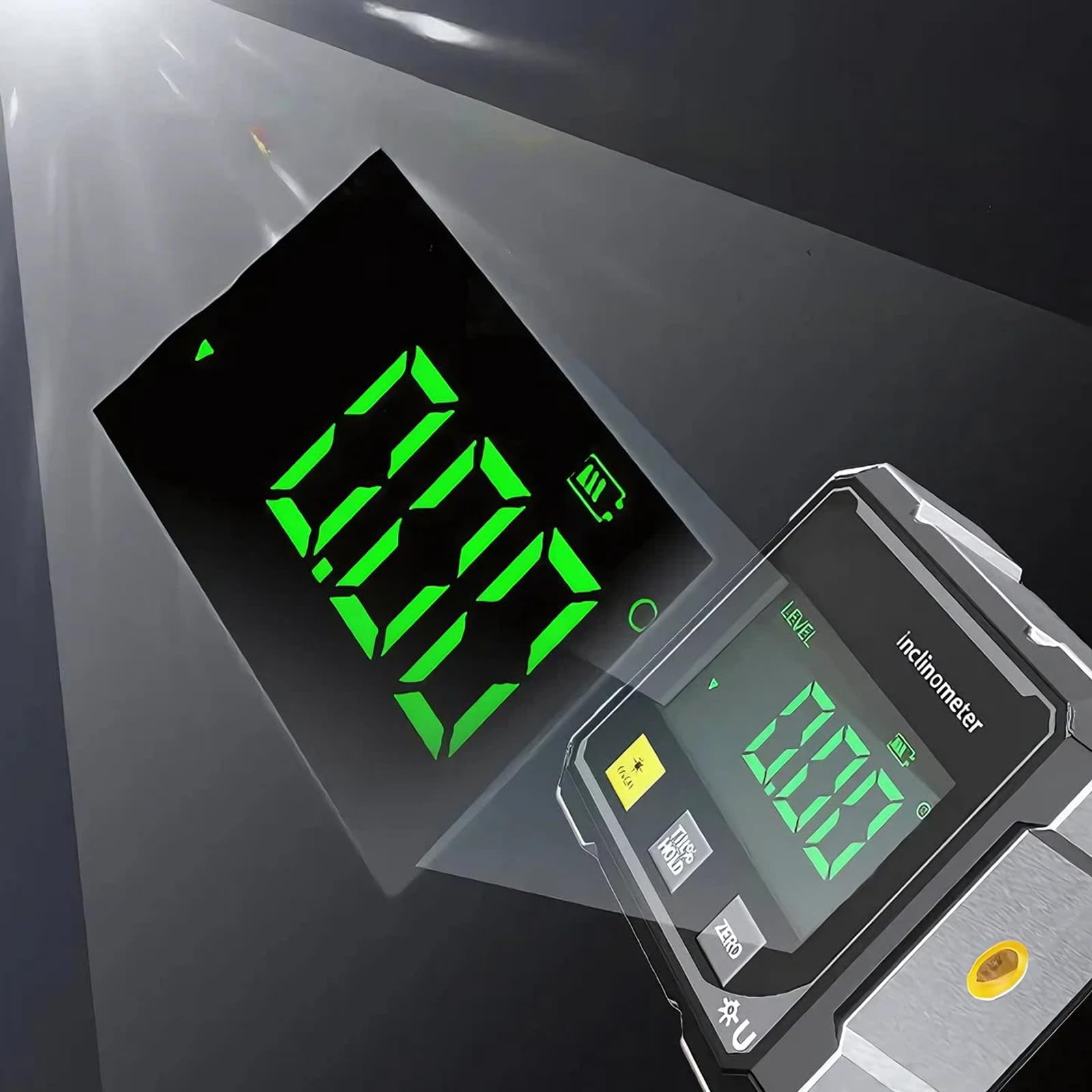 FEHNAG Digital Angle Finder Magnetic Electronic Level Gauge (Grey, 2.2 in x 2.2 in x 1.2 in) n6a2t