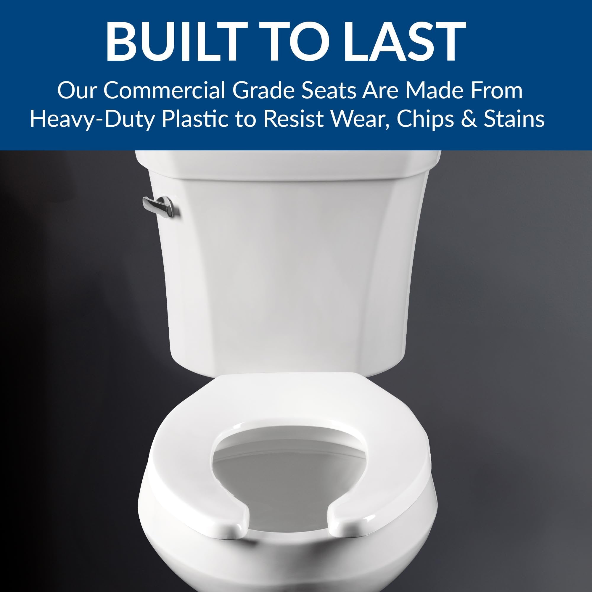 Church 295SSCT Commercial Elongated Toilet Seat, Heavy-Duty Plastic with STA-TITE Fastening System (White, Elongated) 1mqsy