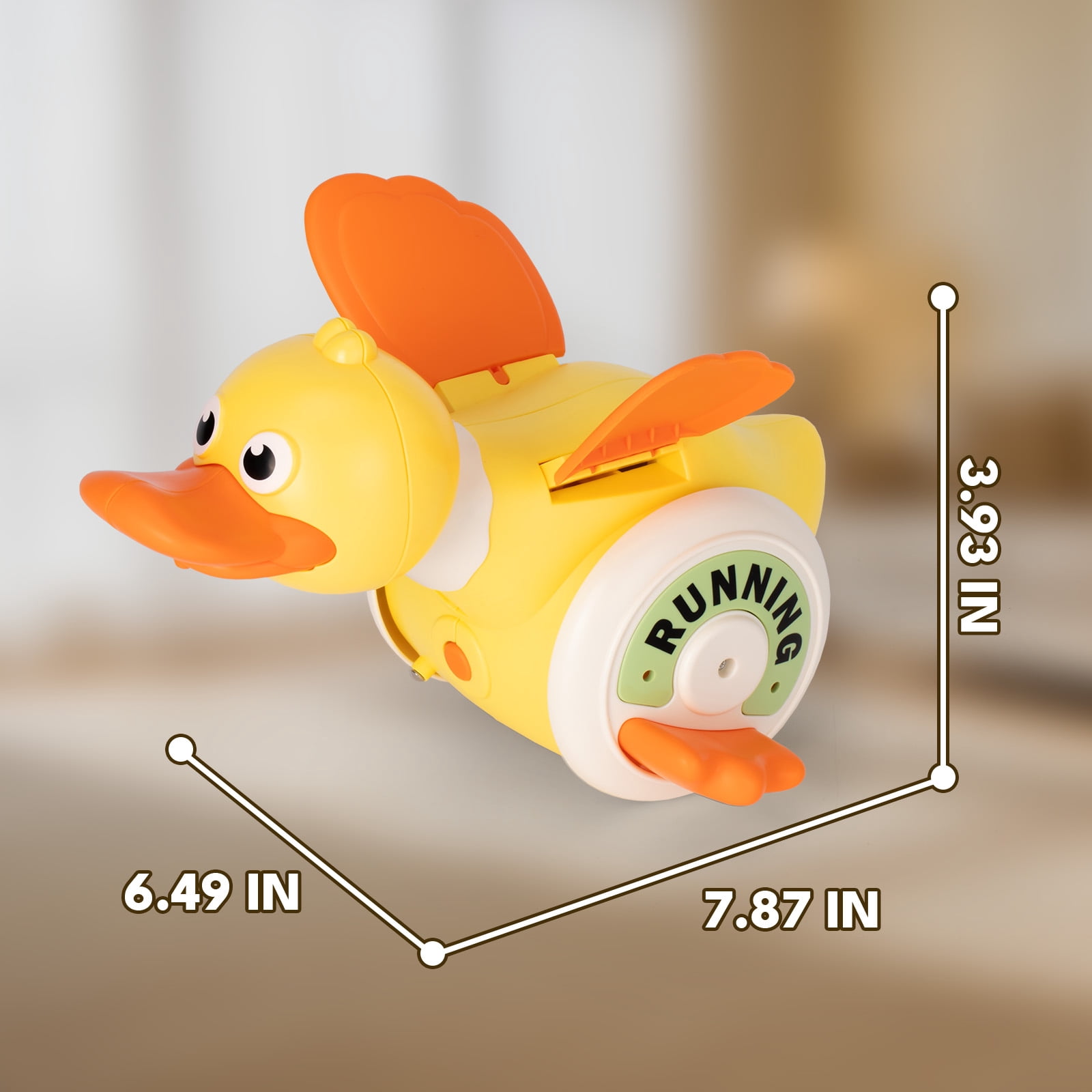 Lvelia Crawling Duck Baby Toy, Interactive Musical Sensory Development Toy for Tummy Time (Yellow, 1 Pack) 6ofyu