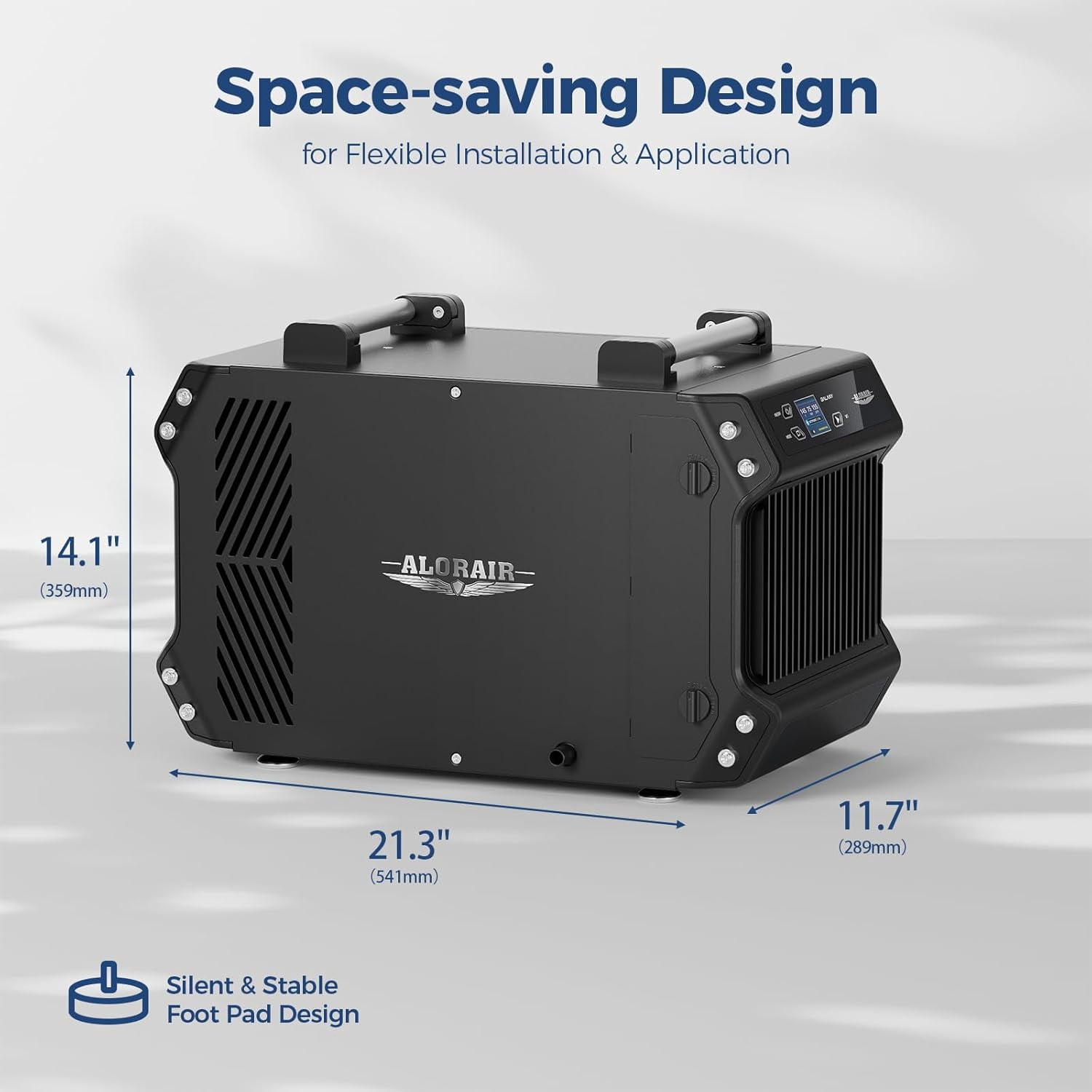 AlorAir Commercial Dehumidifier for Basements and Crawl Spaces (Black, 145 Pint, 1,800 Sq. Ft.) 4q6h8