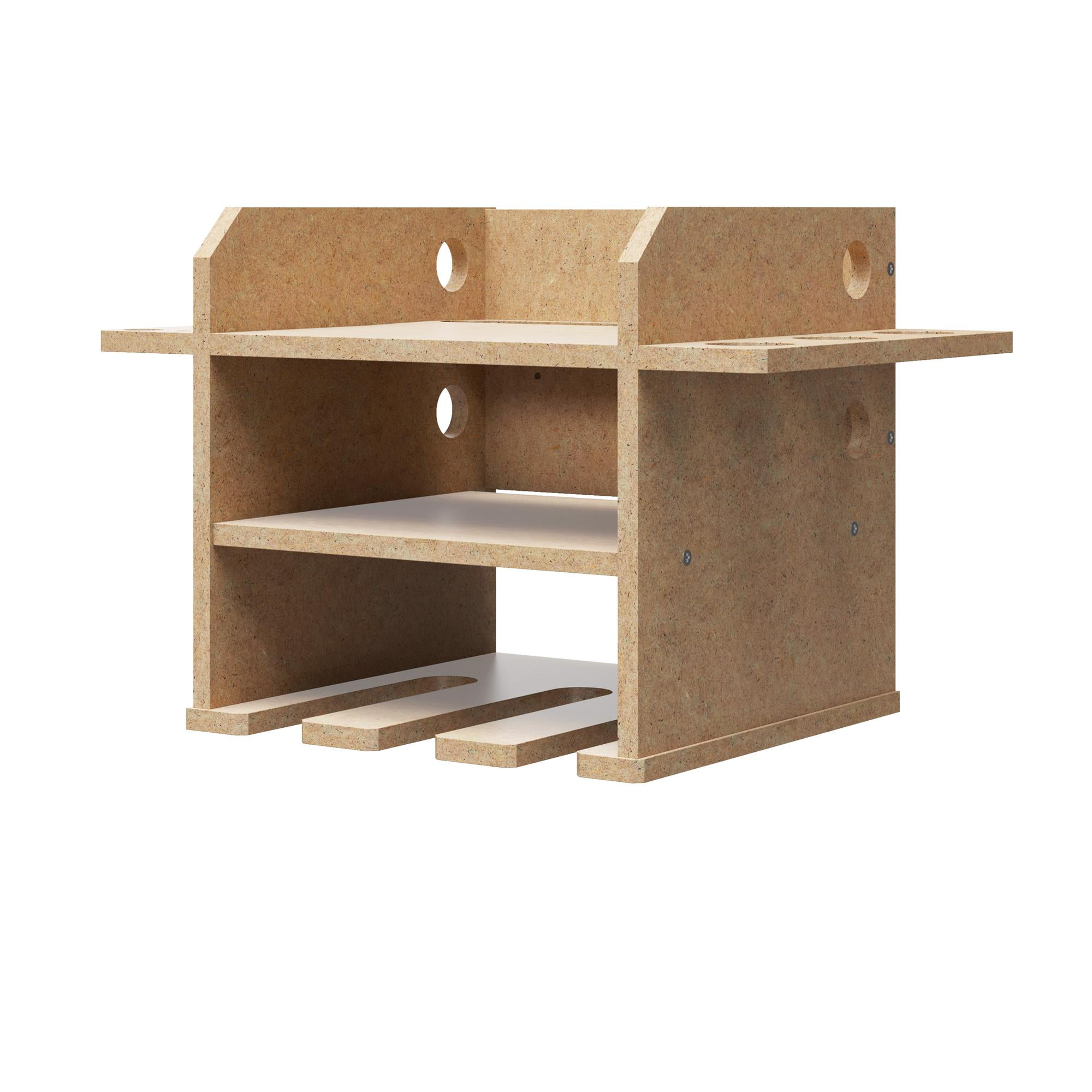 Systembuild Evolution Benford Wall Mount Tool Organizer for Drills and Saws (Raw Board) r7q3o