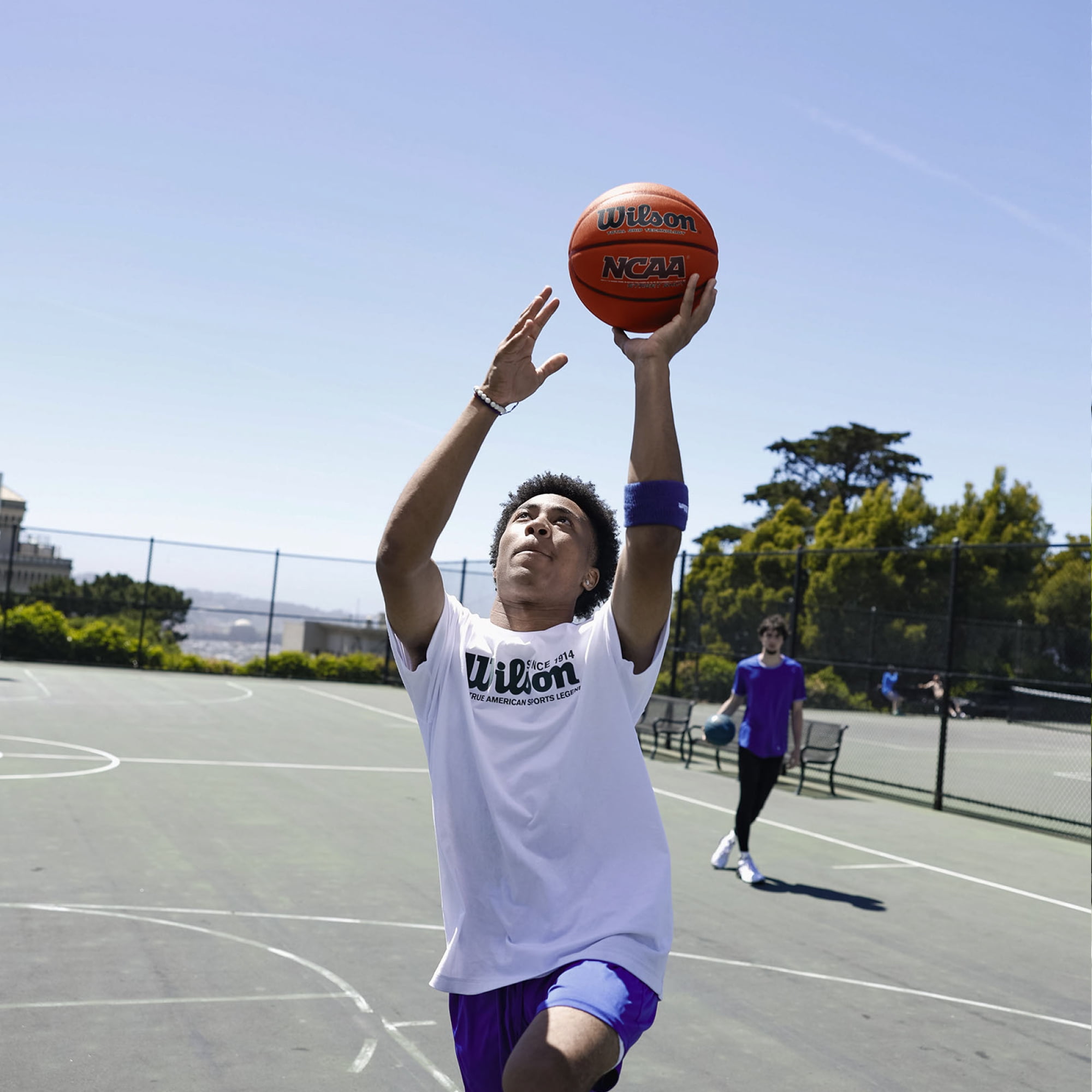 Wilson NCAA Street Shot Outdoor Basketball (Brown, Size 5 - 27.5 in) xqjea
