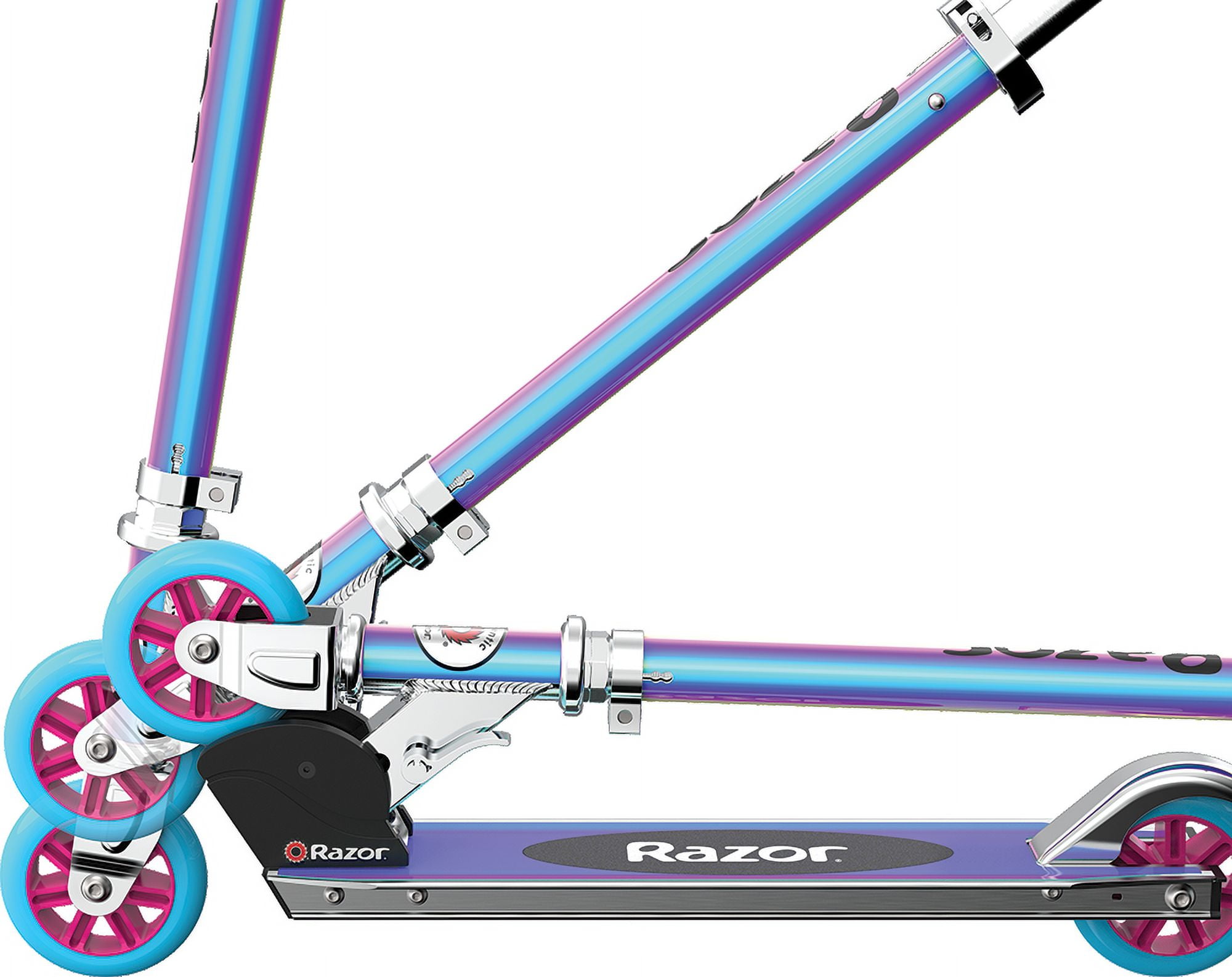 Razor A Kick Scooter Special Edition Holographic Foldable Aluminum (Pink, 4.62 lb) xxs2g