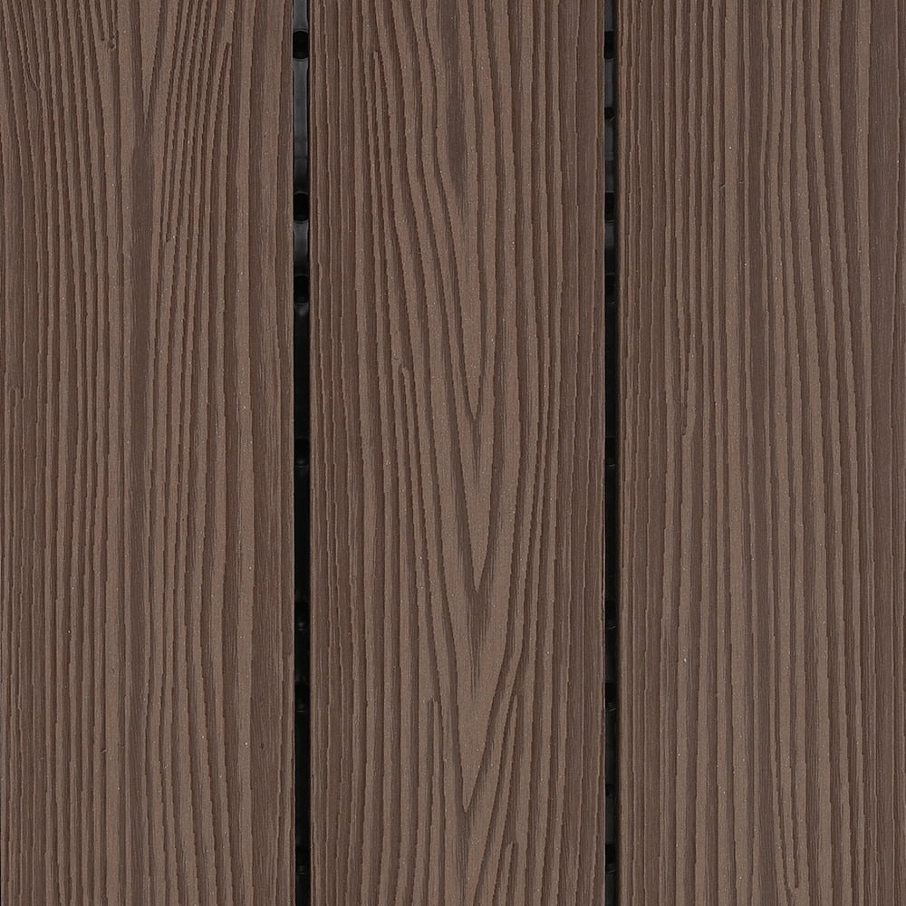 Design House Interlocking Wood Composite Deck Tiles (Russet Canyon Brown, 12 in x 12 in, 6-Pack) kihp4