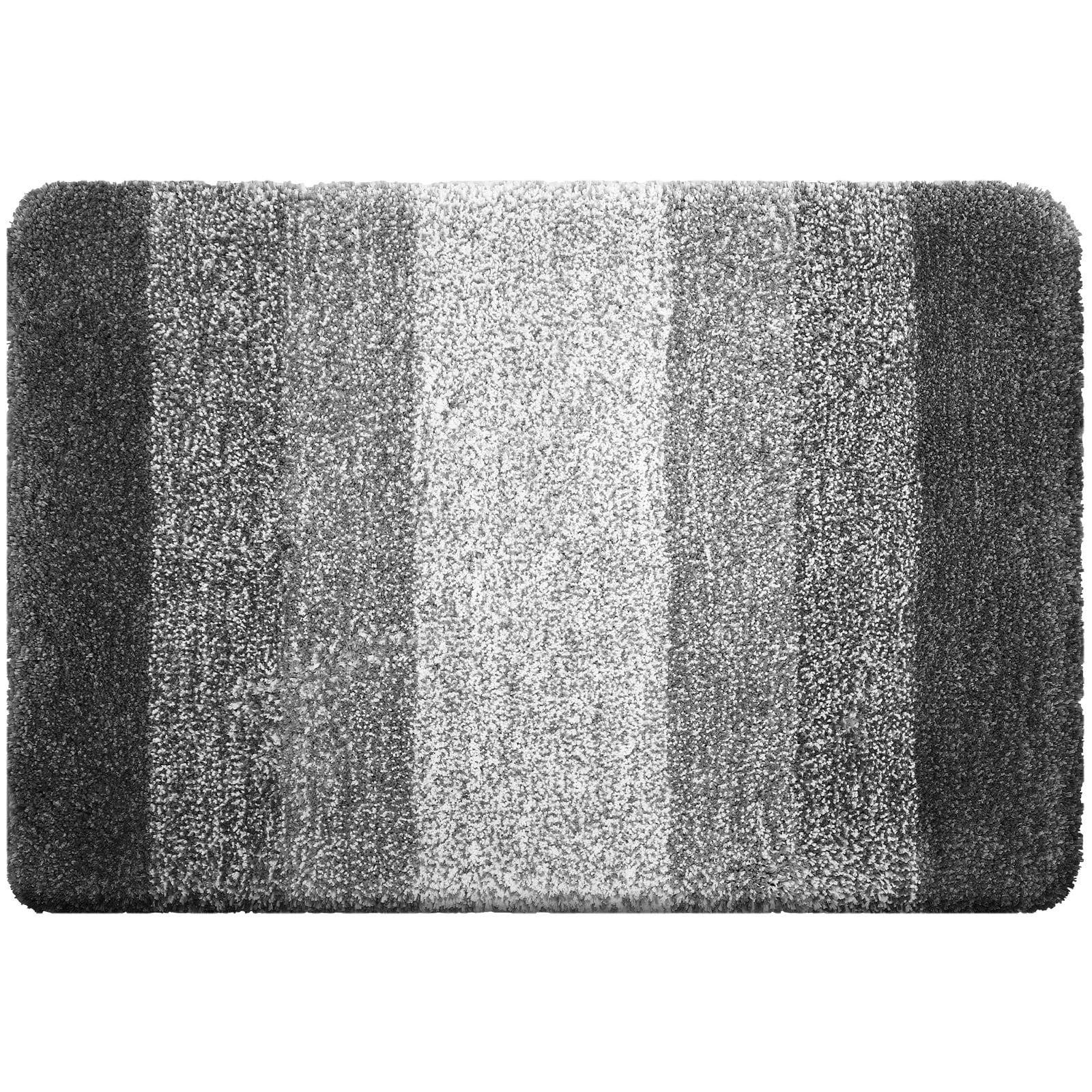 Buganda Microfiber Bathroom Rug, Extra Soft Absorbent Non-Slip Bath Mat (Grey, 16 in x 24 in) 2zjdu