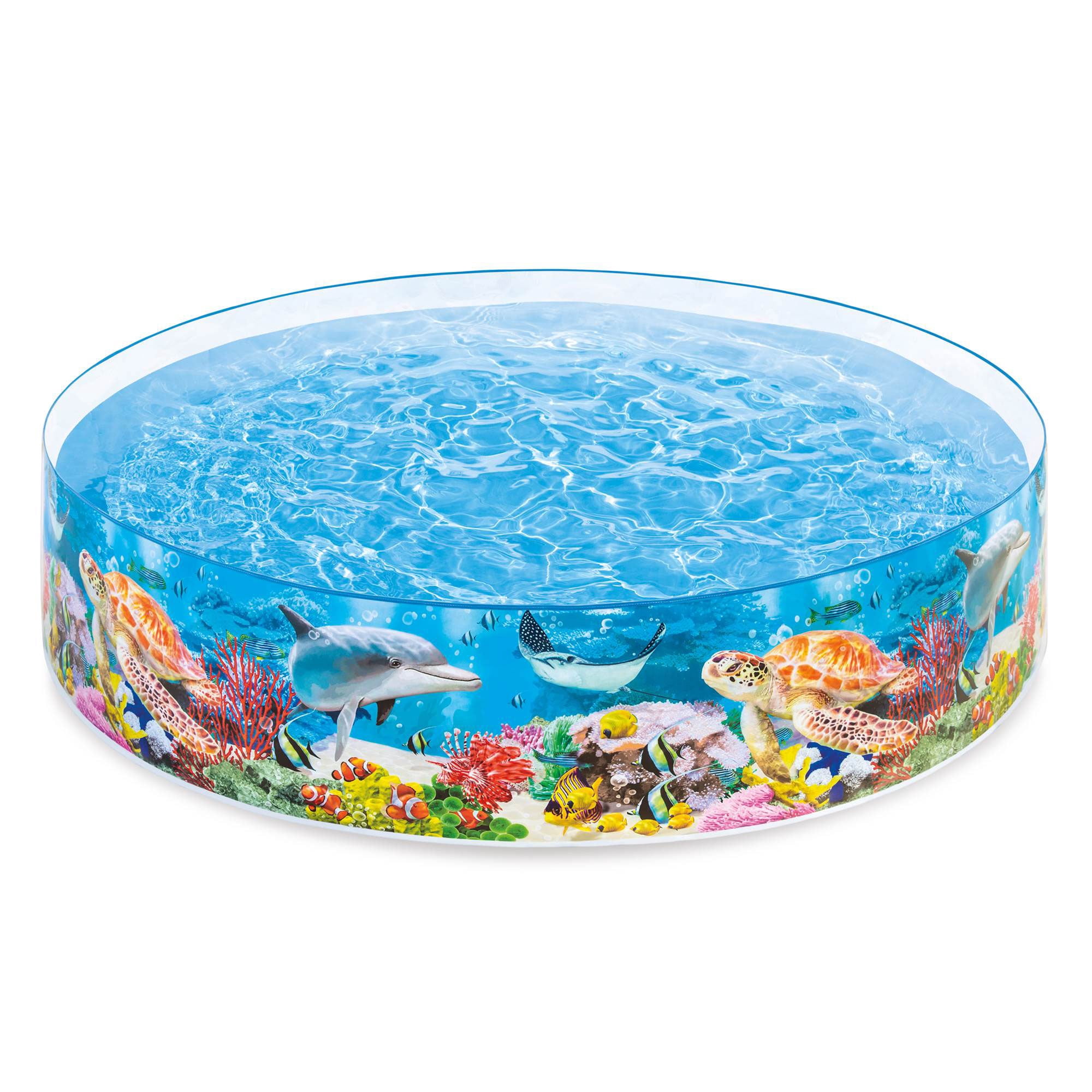 Intex Deep Sea Blue SnapSet Instant Kiddie Pool (Blue, 8 ft x 18 in) g1sjw