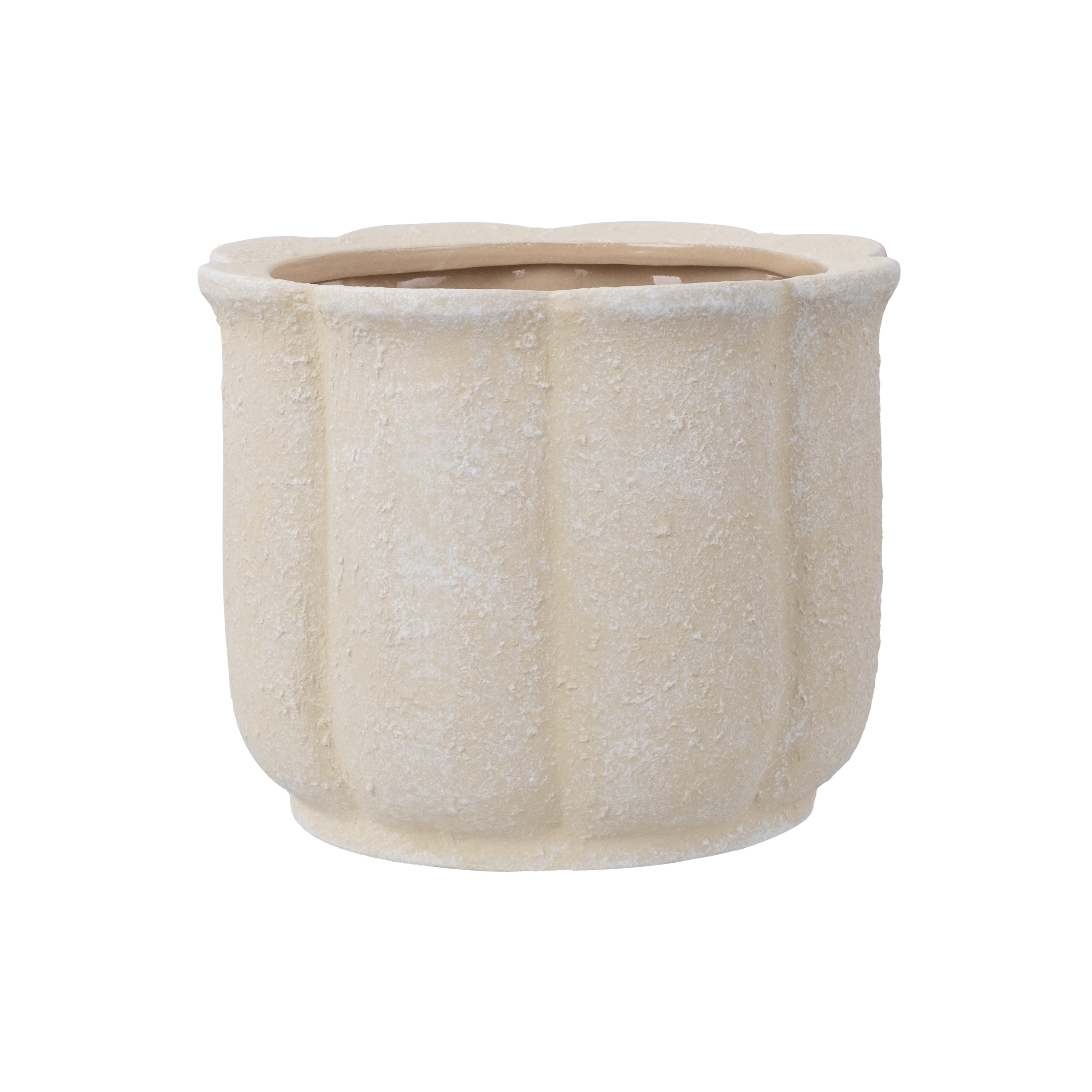 My Texas House Ceramic Flower Planter, Elegant Decorative Pot for Indoor and Outdoor Use (Peach, 8.2 in Diameter x 6.5 in Height) dp4zh