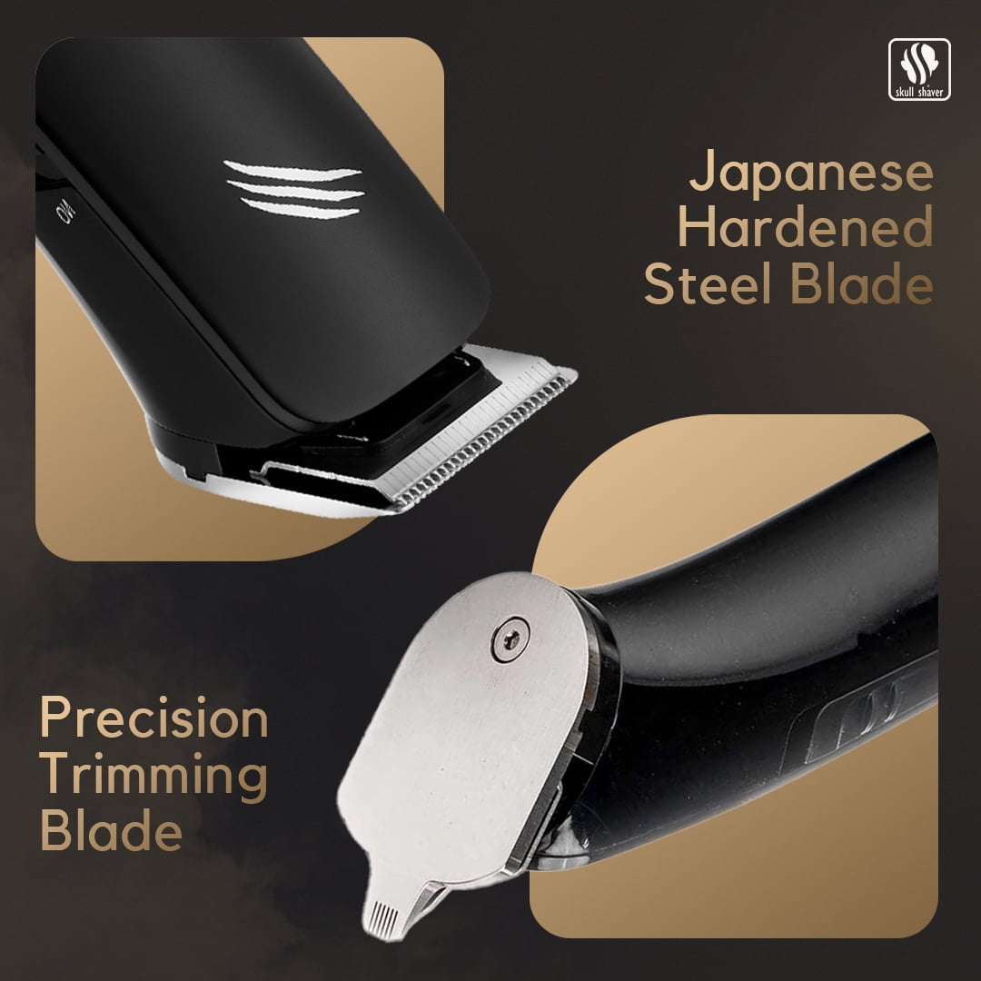 Skull Shaver Pitbull Gold PRO Electric Head Shaver and Baby Beast Trimmer Combo Set (Gold, 2-Piece Kit) tdqb4