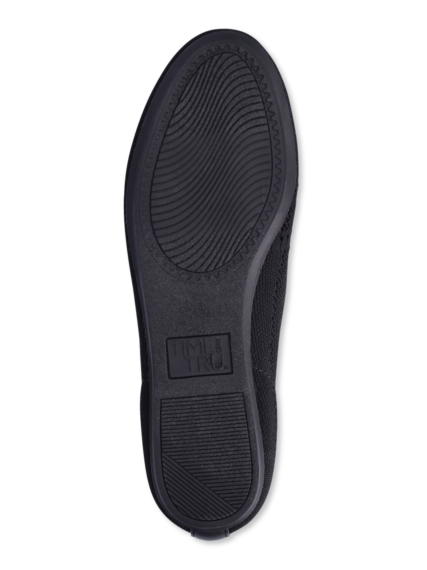 Time and Tru Women's Knit Loafers Slip-On Comfort Casual Shoes (Black, 8 US) xl2fd