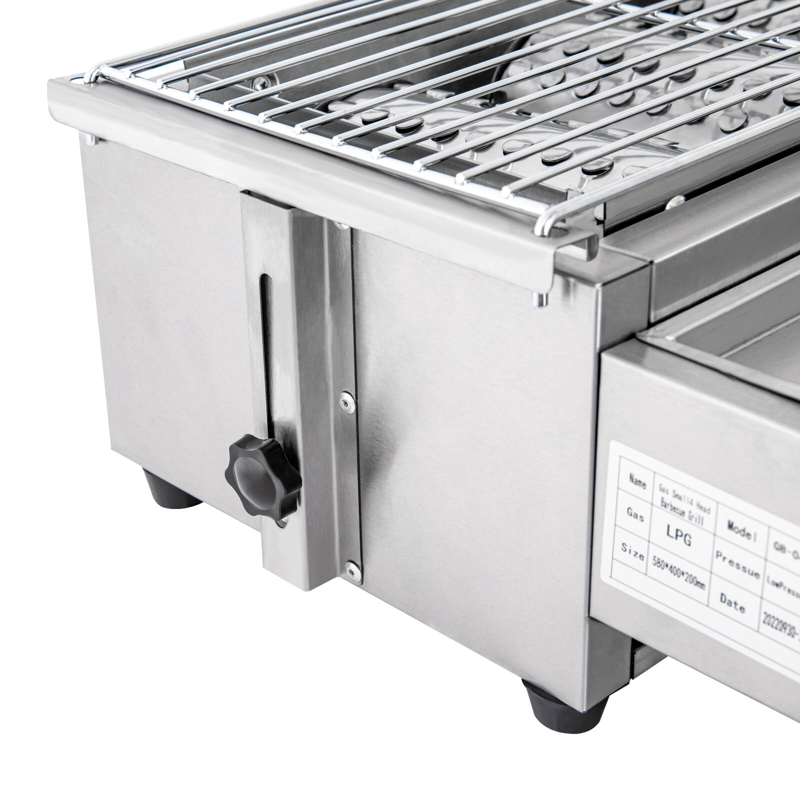 TOOL1SHOoo 4 Burner Gas BBQ Grill Stainless Steel Portable Outdoor Cooking Stove (Silver, 22.6 in x 16.7 in x 7.9 in) ton76