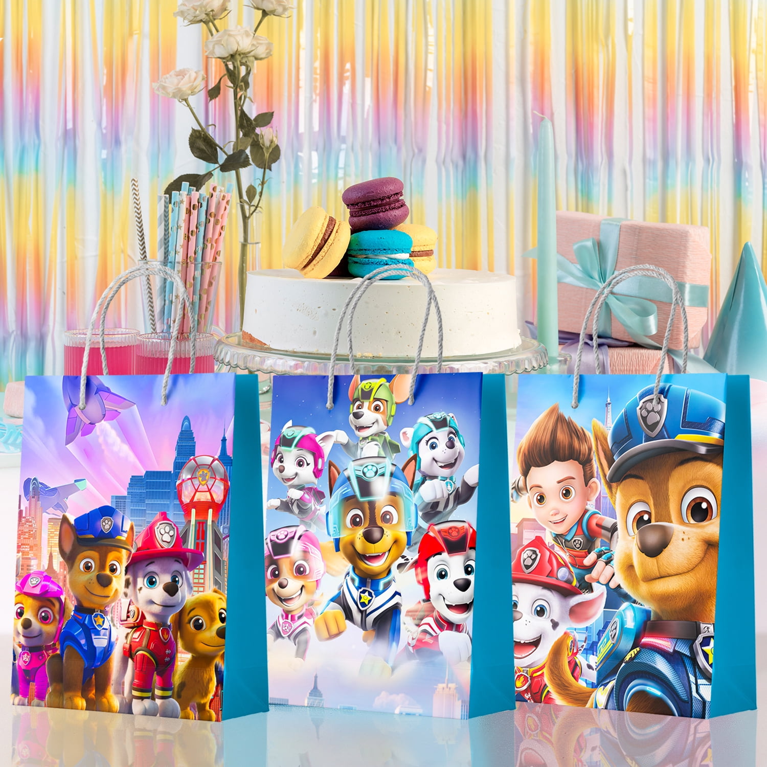 Party Vault Cartoon Dog Party Gift Bags (Multicolor, 16 Pack) ubfbu
