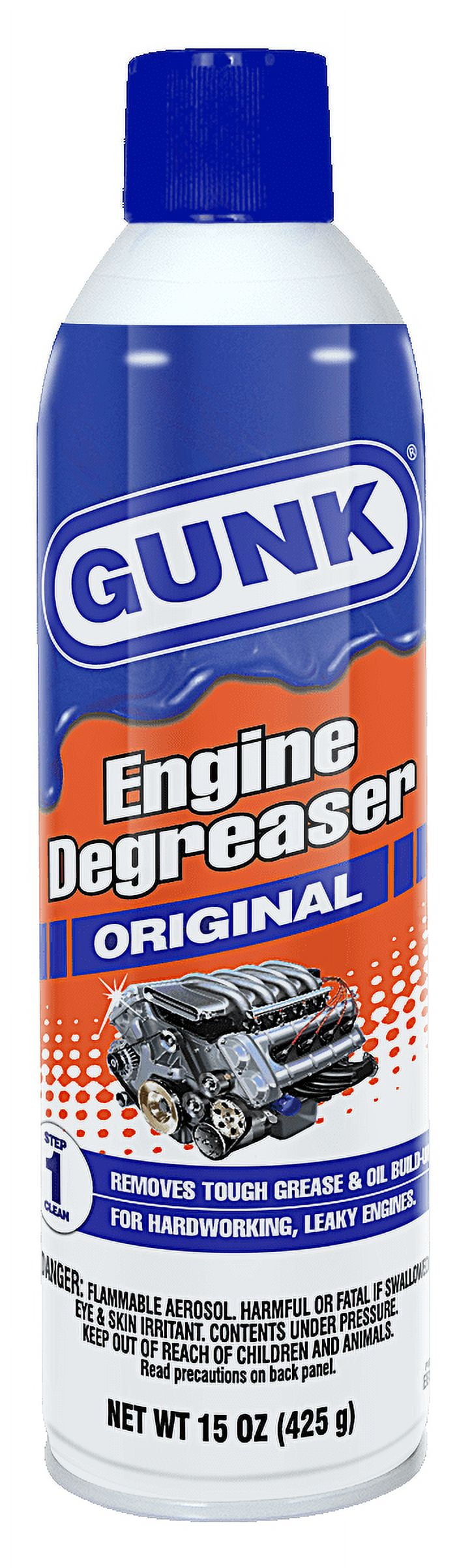 GUNK Engine Degreaser Heavy-Duty Cleaner for Cars and Trucks (15 oz) b9m2t