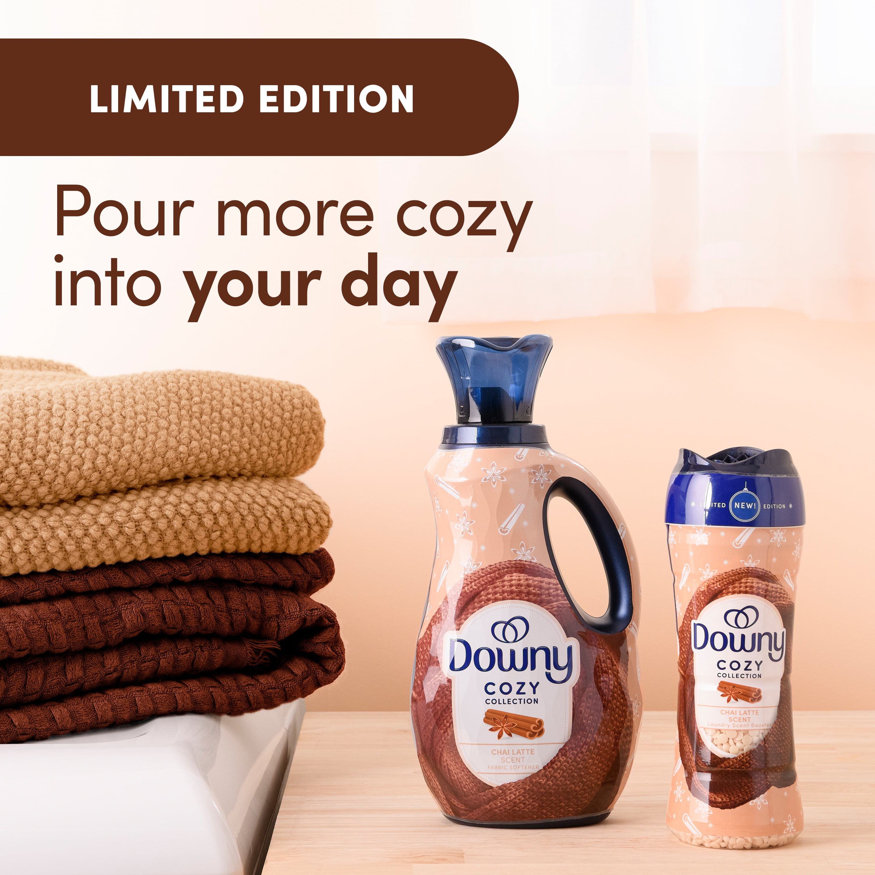 Downy Cozy Collection In-Wash Laundry Scent Booster Beads, Chai Latte Scent (7.8 oz) wolha