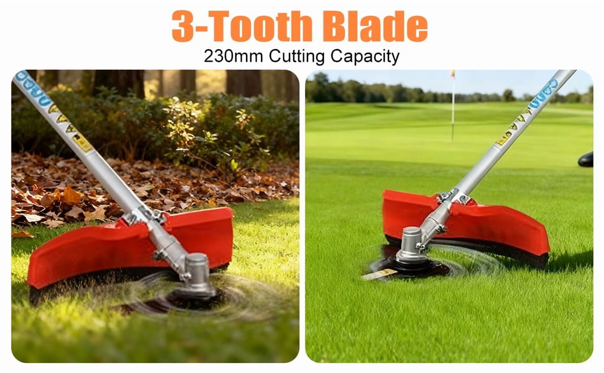 YNCE 5-in-1 Gas Powered Multi-Tool Hedge Trimmer and Brush Cutter (Orange, 52CC Engine) r70bd