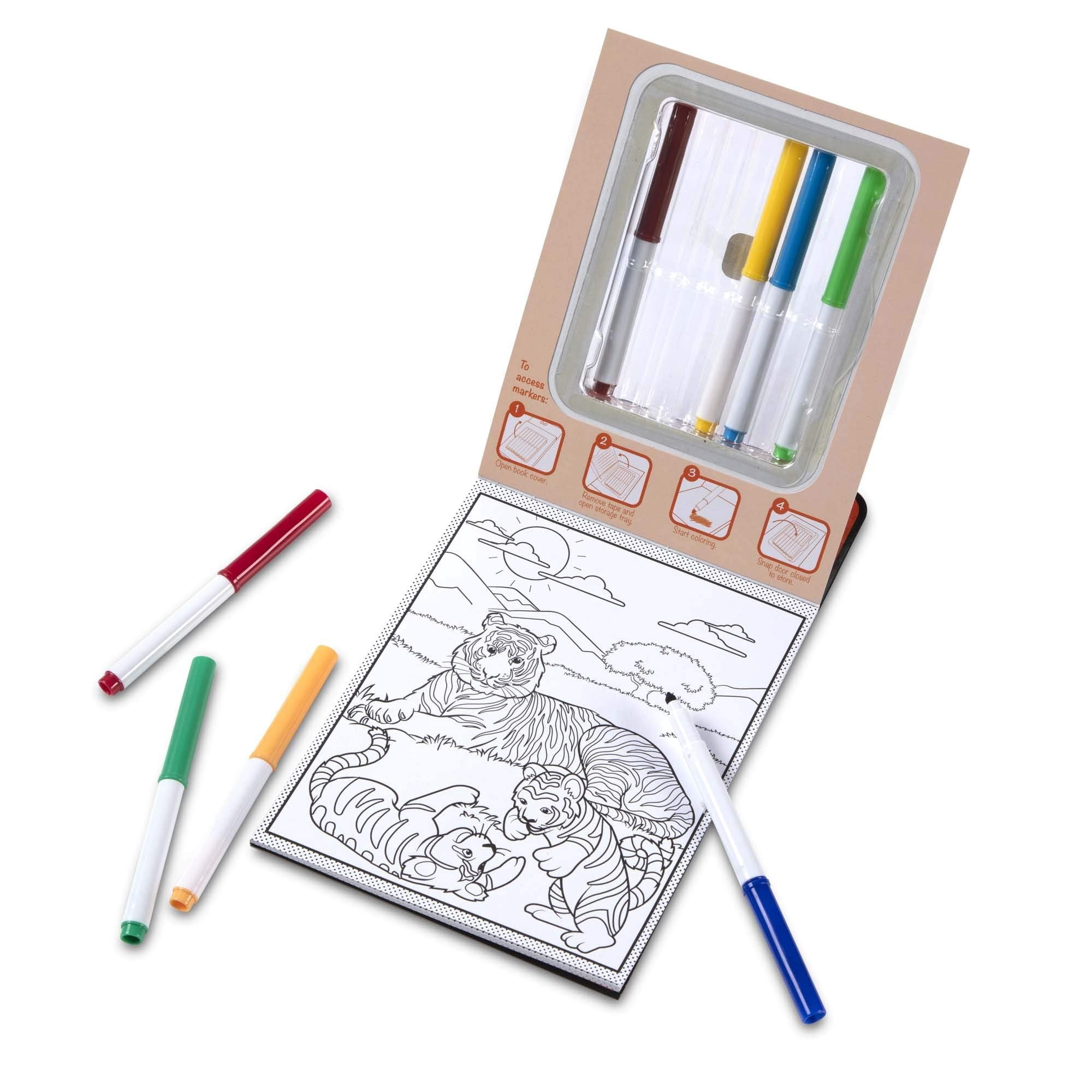 Melissa & Doug Magic Pattern Coloring Pad Wild Animals Activity Set (1 Pack) a5nar