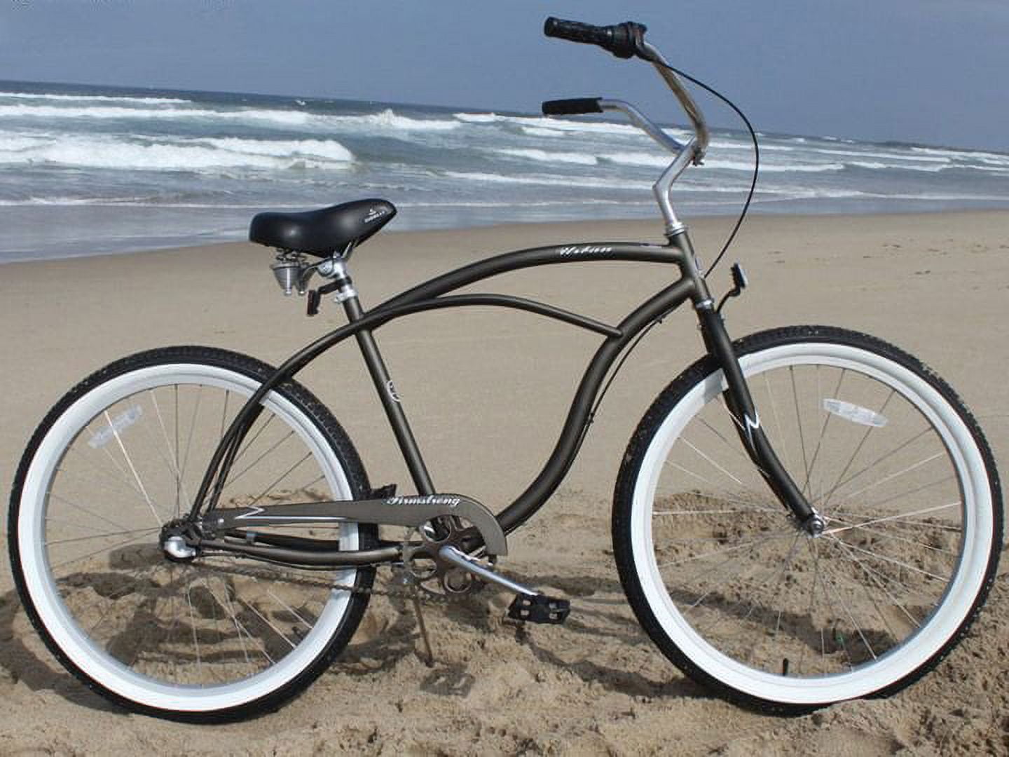 Firmstrong Urban Man Beach Cruiser Bicycle (Matte Grey, 26 in) 26un4