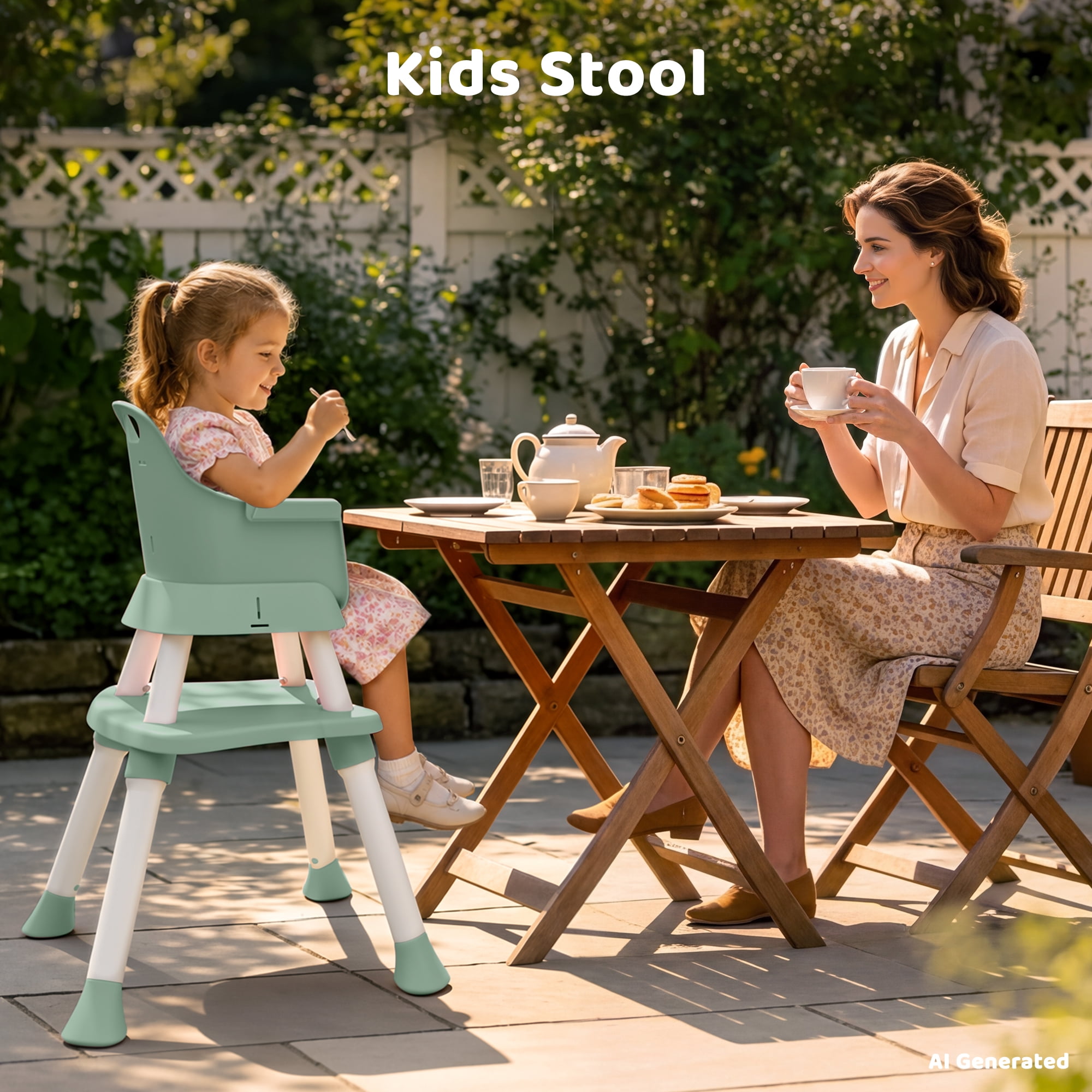 AILEEKISS 8-in-1 Convertible Baby High Chair and Toddler Booster Seat (Green) cjk8r