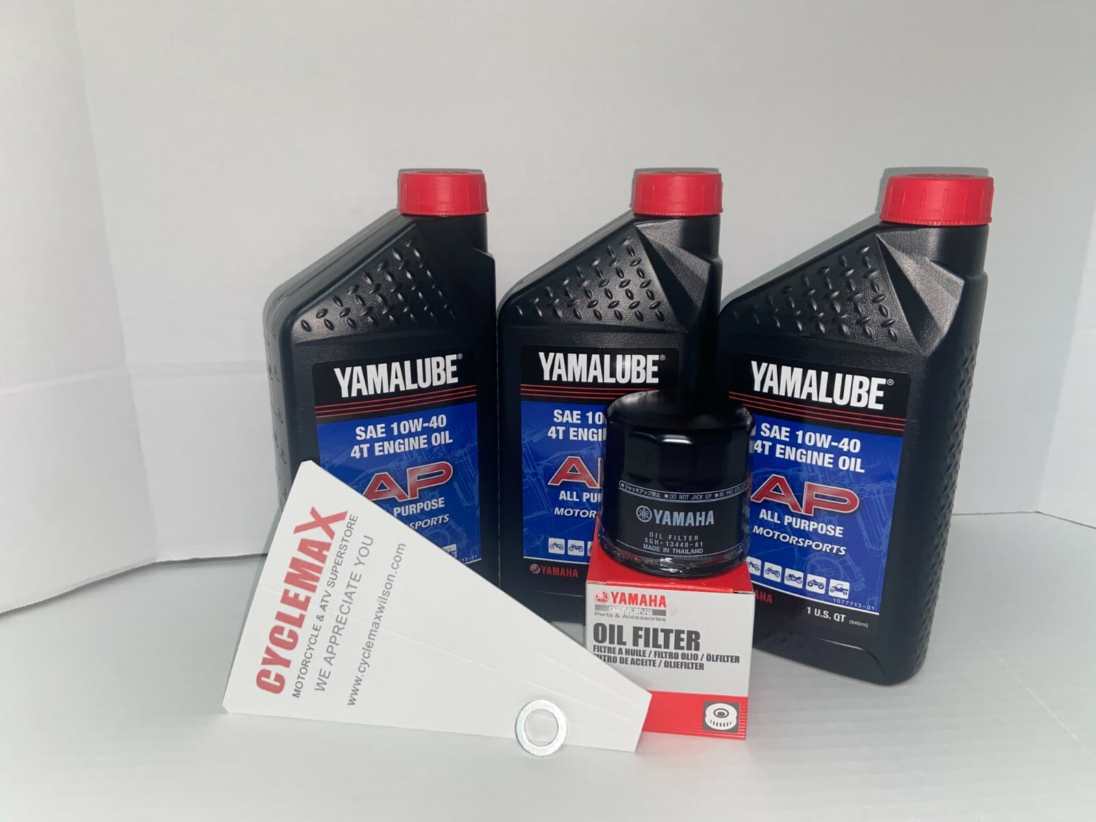 Yamalube OEM Oil Change Kit 10W-40 (For Yamaha Grizzly 700 4x4 2007-2015, 4 Quarts) 52tw0