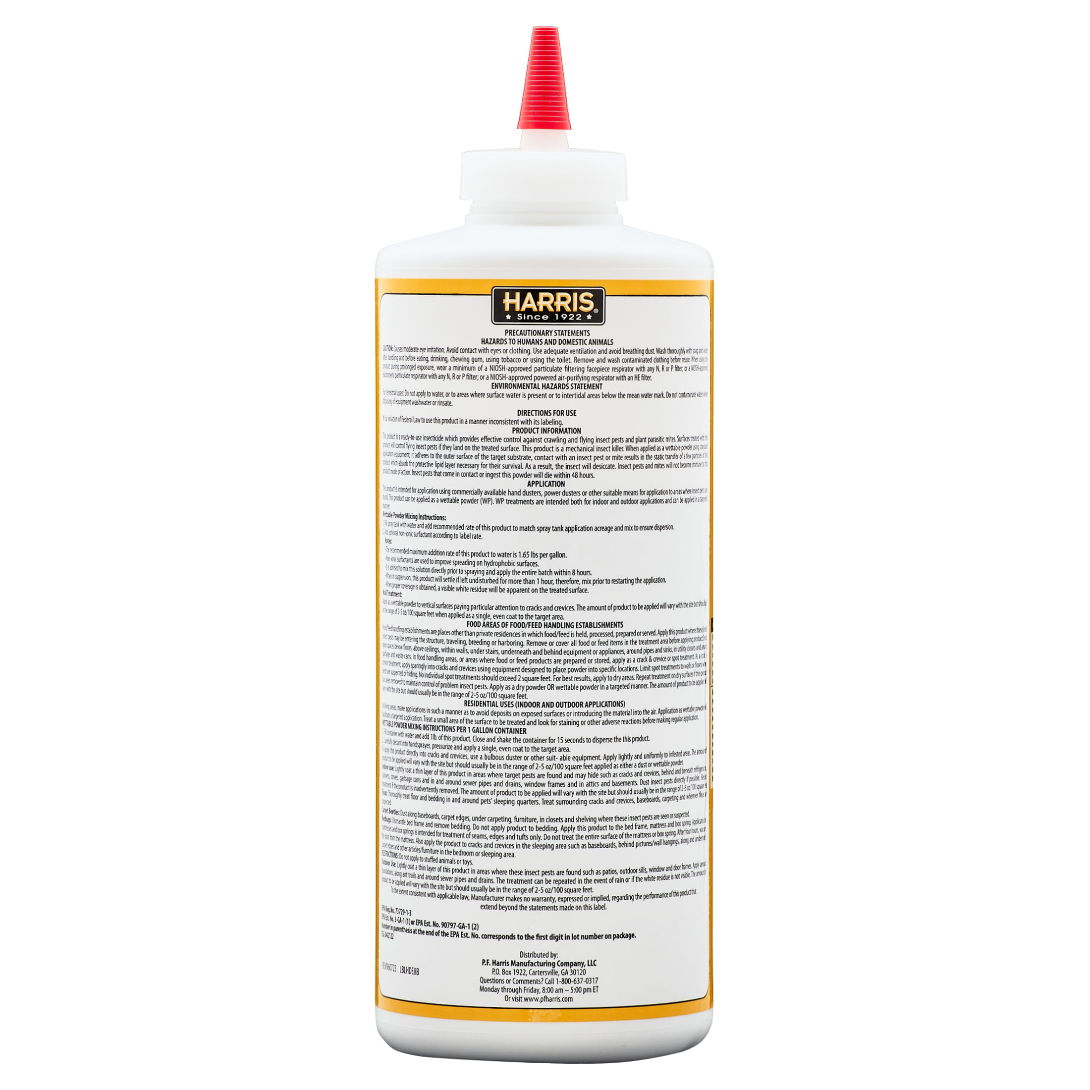 Harris Bed Bug Killer Diatomaceous Earth Powder (White, 8 oz) e4oqs