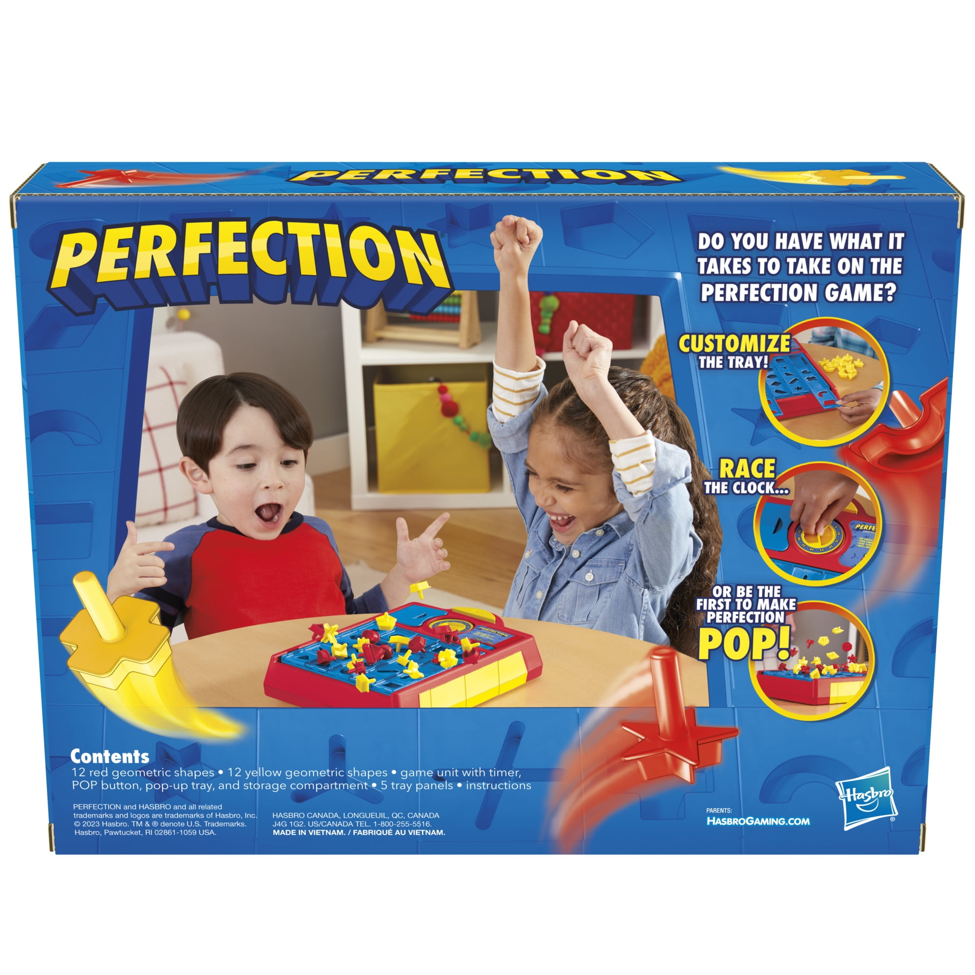 Perfection Kids Board Game, Fast-Paced Shape Matching Puzzle (1 Game Set) xmzf6