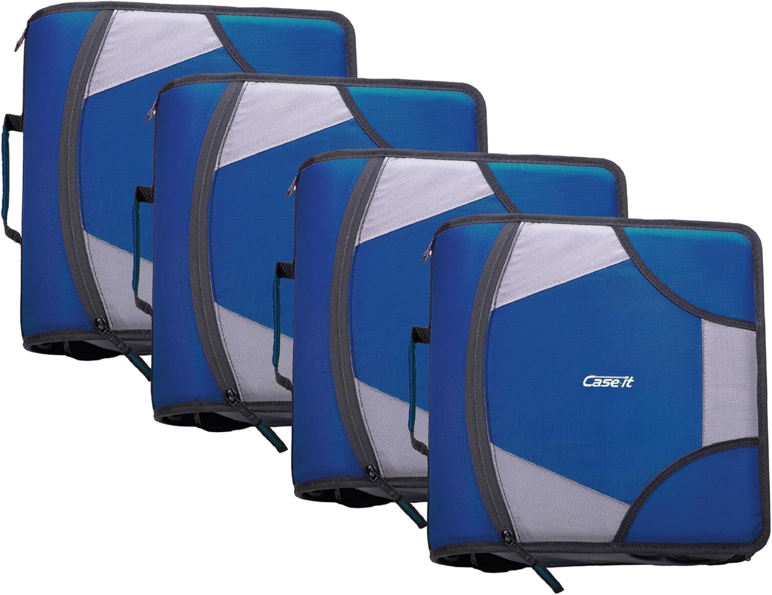 Case-it King Size Mighty Zip Tab Binder (Midnight Blue, 4 in Capacity) u2fcz