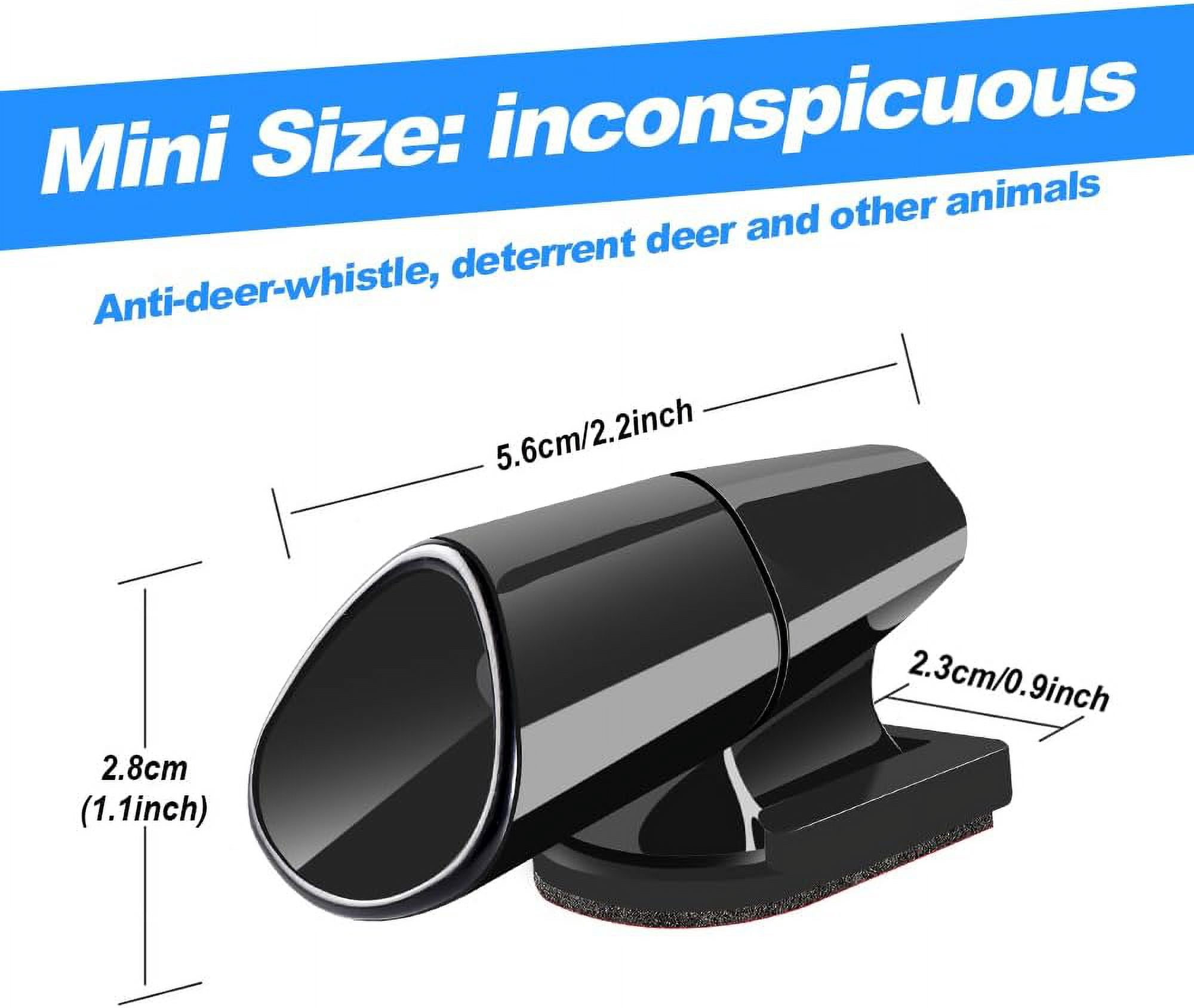 Gogcaro Deer Warning Whistles for Vehicles, Ultrasonic Animal Deterrent Safety Device (Black, 4 Pack) 228b2