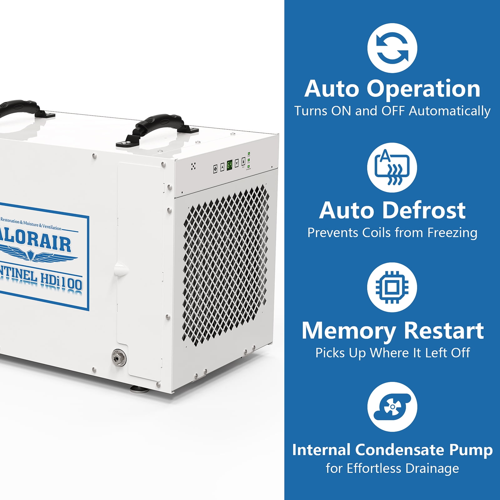 AlorAir Whole House Dehumidifier for Crawl Space and Basement with Heavy-Duty Condensate Pump (White, 220 Pints) kp1q7