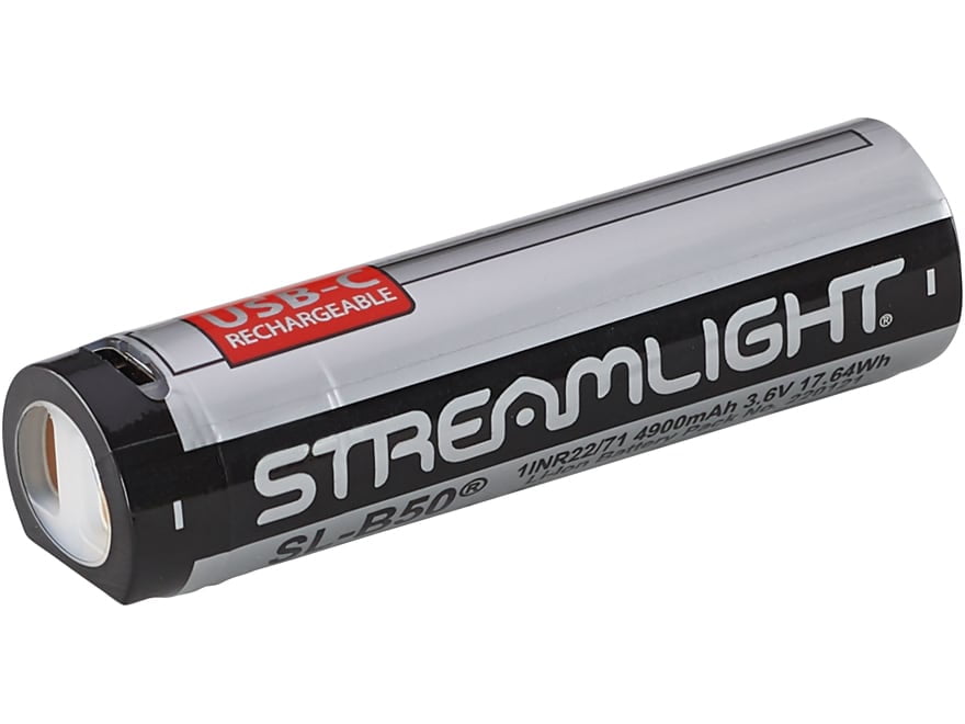 Streamlight SL-B50 Li-Ion USB Rechargeable Battery Pack with Integrated USB-C Port (1 Pack) 9xj40