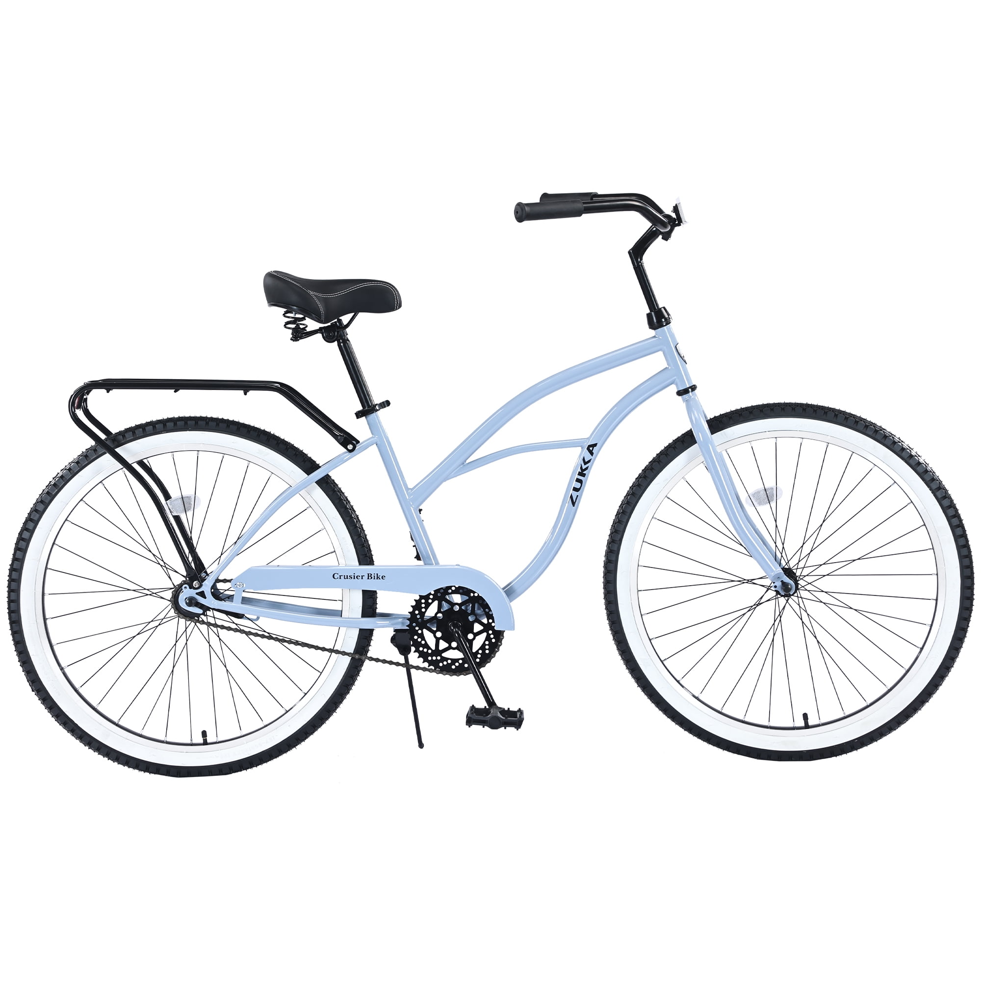 Zukka 26 in Cruiser Bike Steel Frame Beach Bicycle for Men and Women (Blue, 26 in) 8vc6f