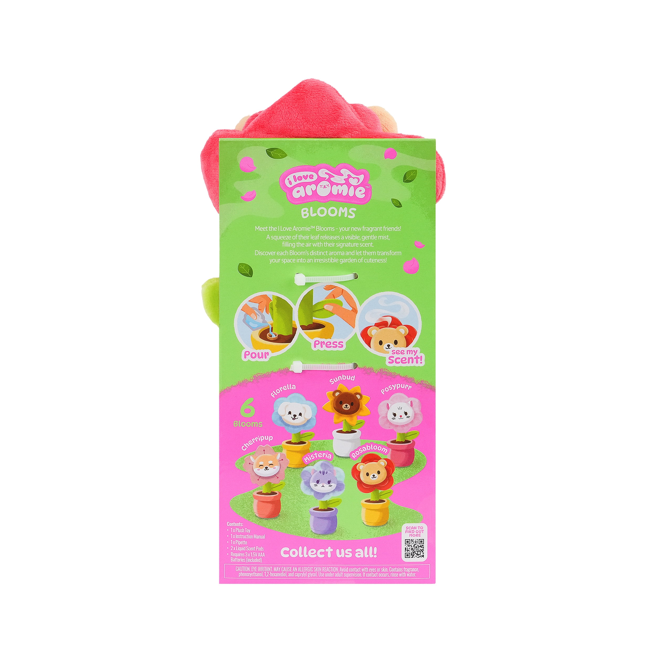 ToyMonster I Love Aromie Rosa Bloom Rose Scented Flower Plush with Visible Magic Mist (Pink, 10.6 in H) cjole