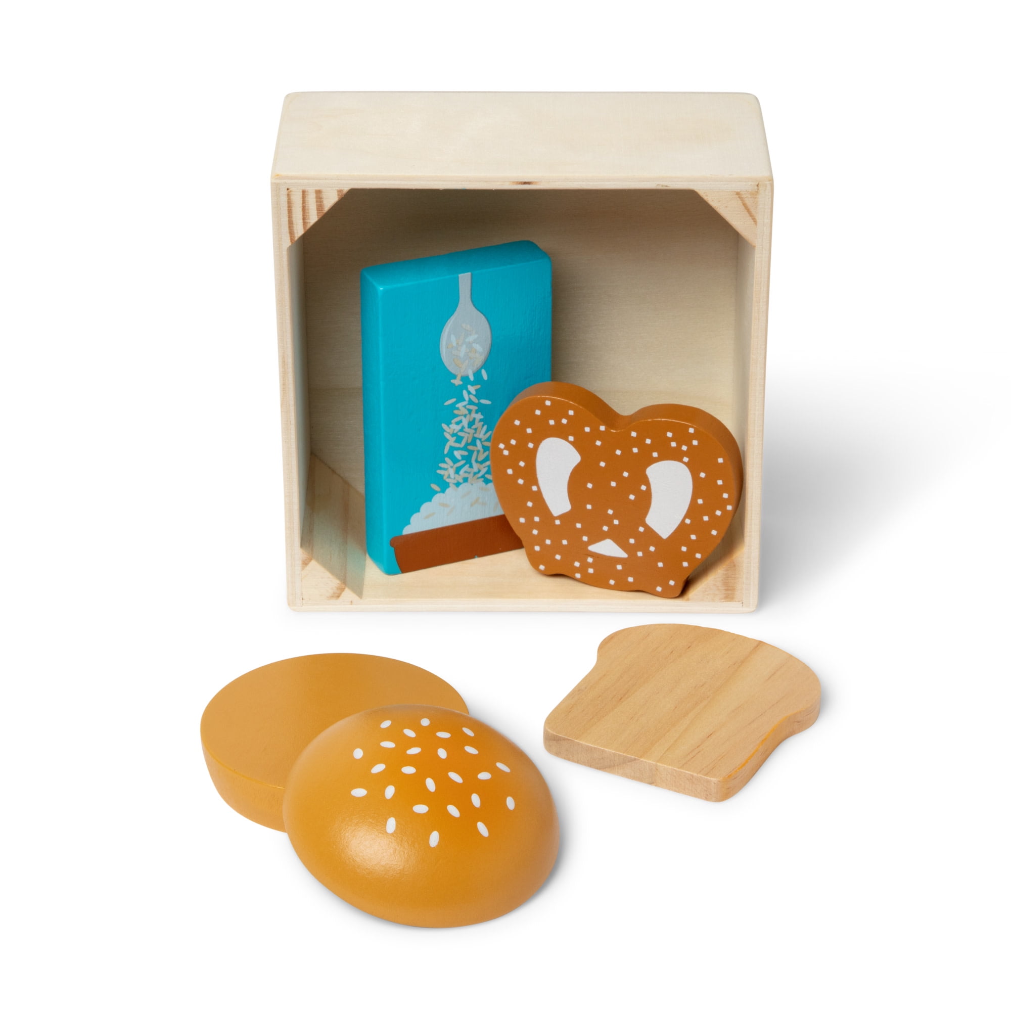 Melissa & Doug Wooden Food Groups Play Food Set (Grains, 4 Pieces) 9w1a0