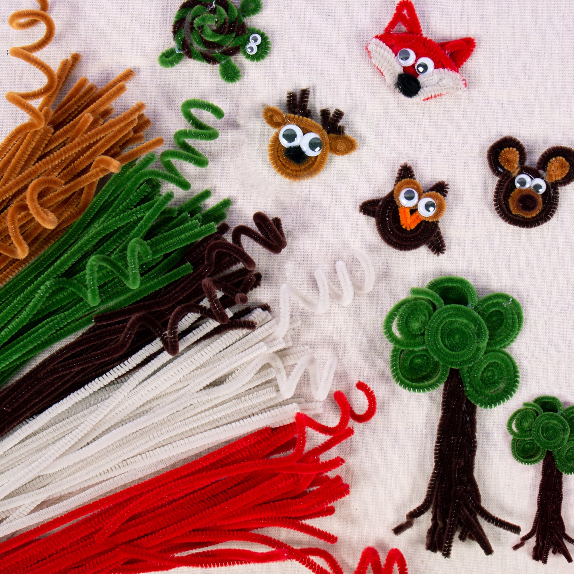 Hello Hobby Dark Fuzzy Sticks Craft Pipe Cleaners (Multi-Color, 400-Pack) 435wn