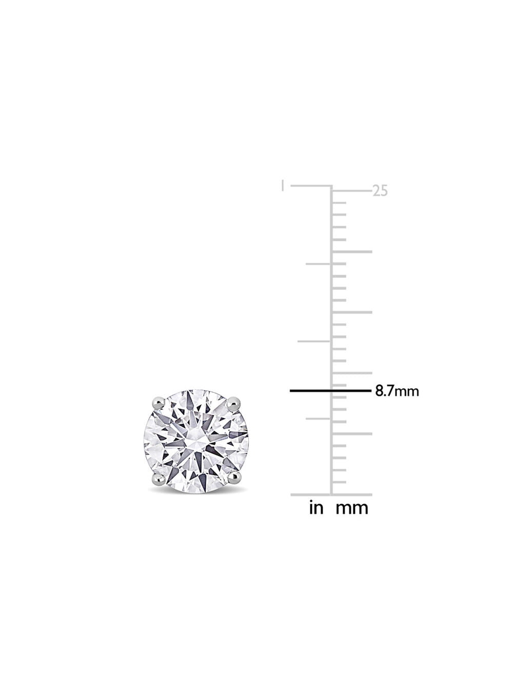Gem And Harmony 5.00 Carat Lab-Grown Round Diamond Solitaire Martini Earrings (14K White Gold, 5.00 CTW) 6jejr