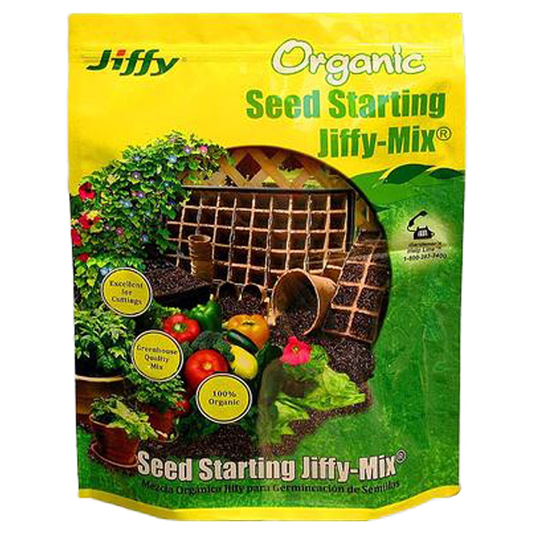 Jiffy Premium Seed Starting Soil Mix for Indoor Gardening and Cuttings (10 qt) pf18u