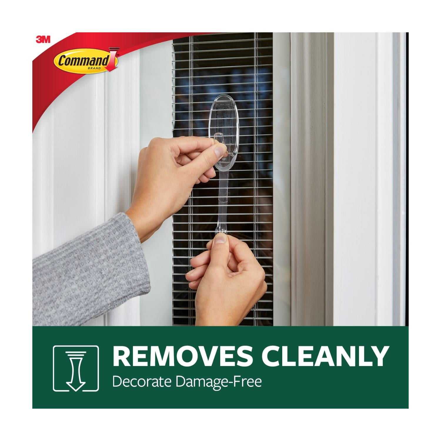 Command Outdoor Clear Window Hooks (Medium, 2 Hooks, 4 Strips) qim17