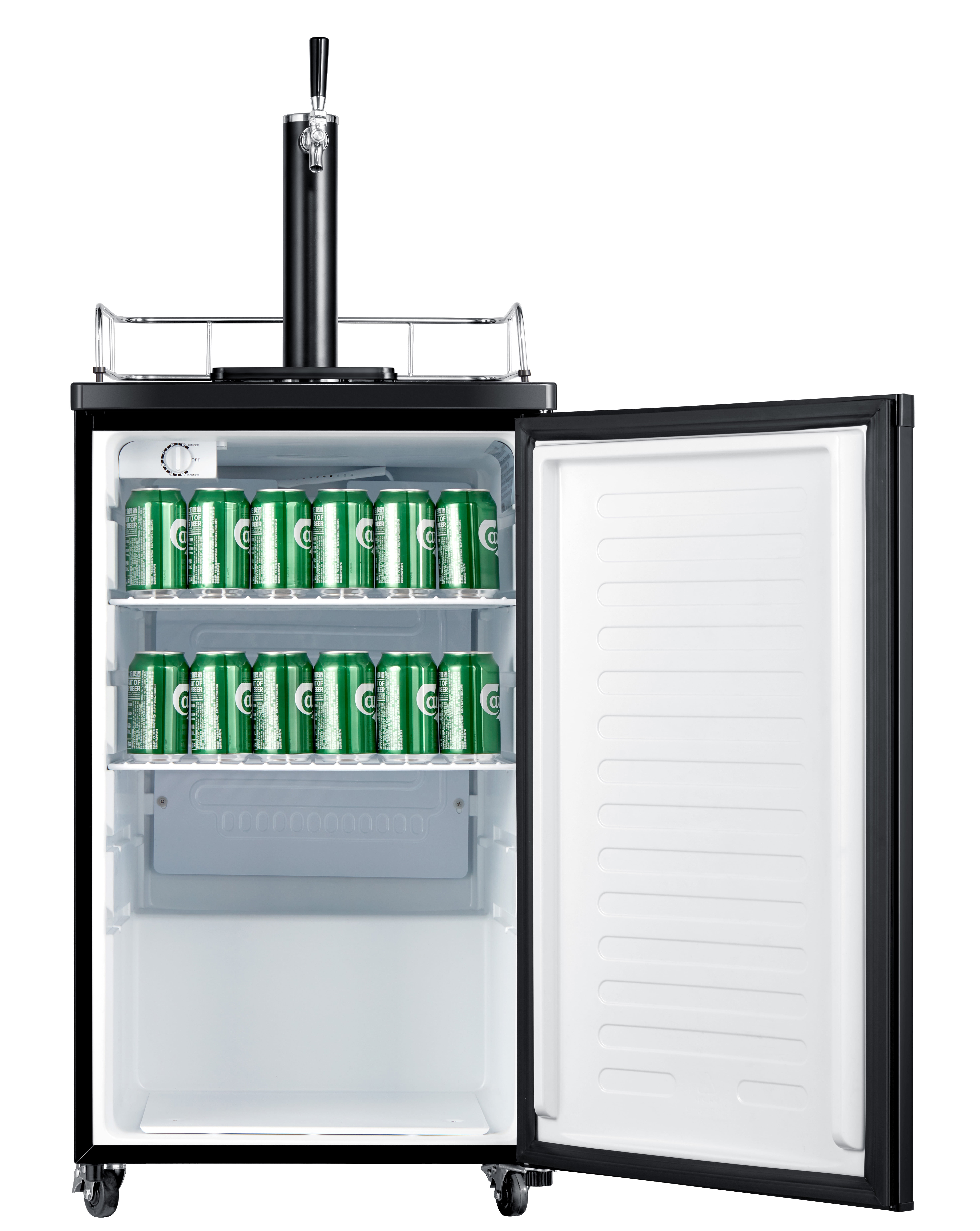 Arctic King Single Tap Kegerator Draft Beer Dispenser (Black, 4.9 cu ft) 0ynyn