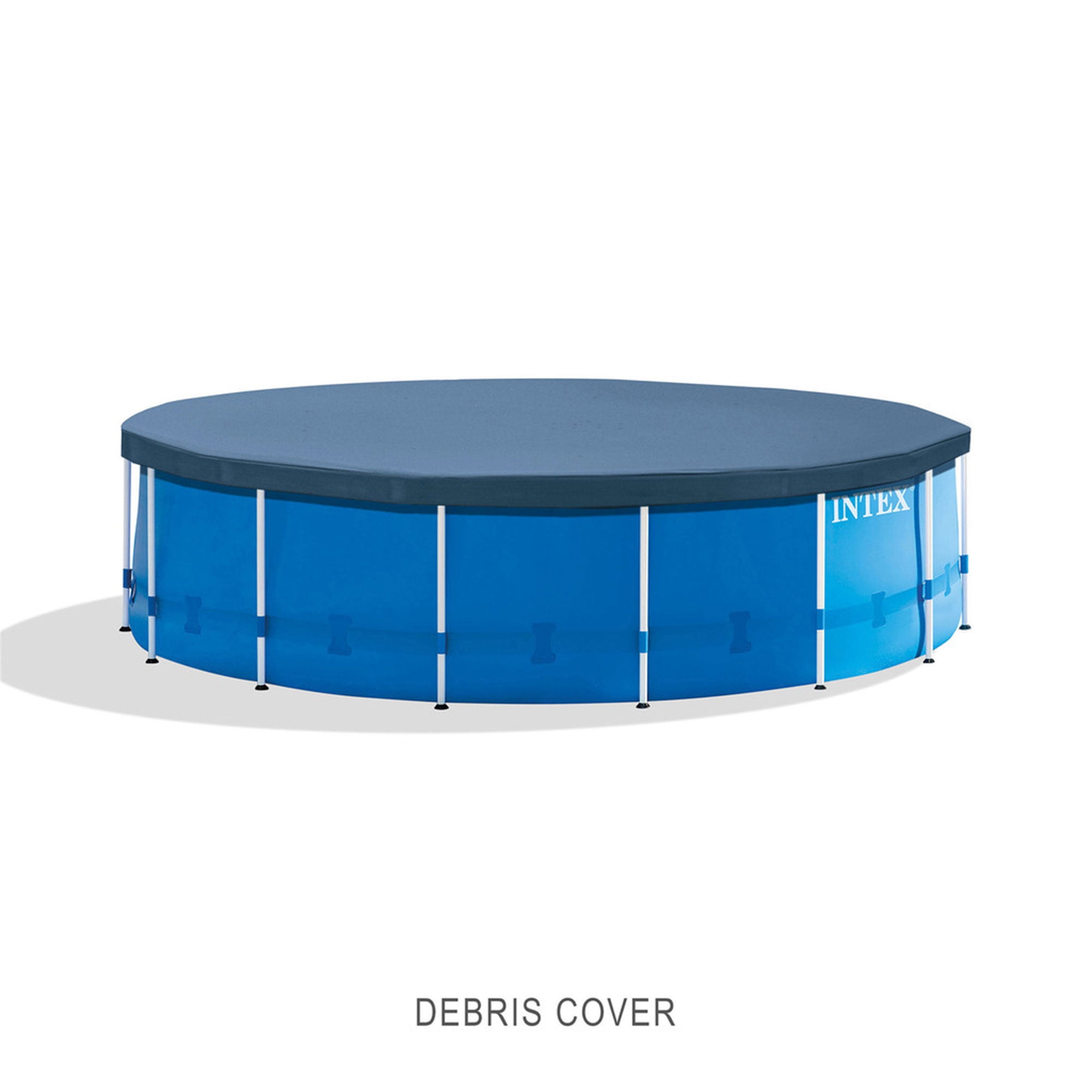 Intex 15ft x 48in Above Ground Metal Frame Swimming Pool Set with Pump and Accessories (Blue, 15ft x 48in) wt130