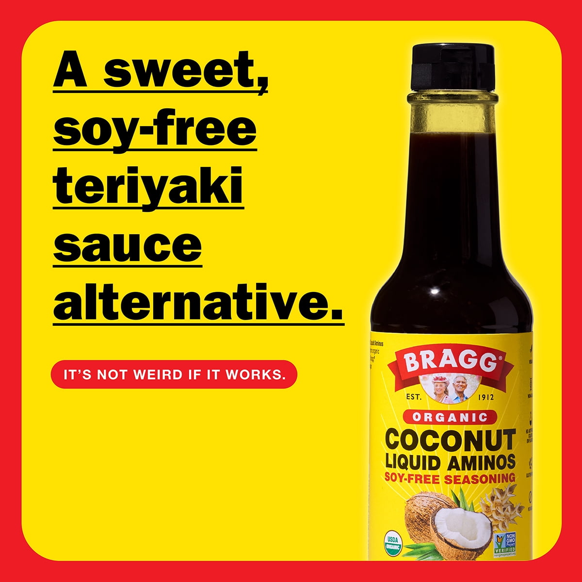Bragg Organic Coconut Liquid Aminos Soy-Free Seasoning (10 fl oz) glwlk