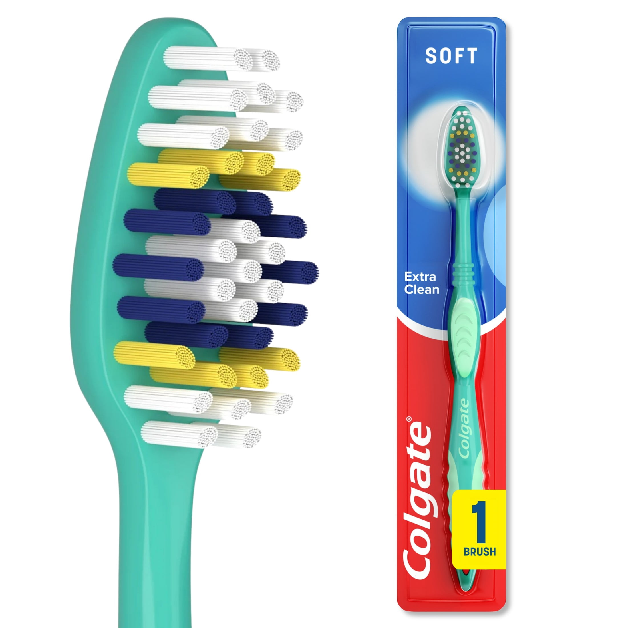 Colgate Extra Clean Full Head Toothbrush, Soft Bristles (Blue, 1 Count) wzs39