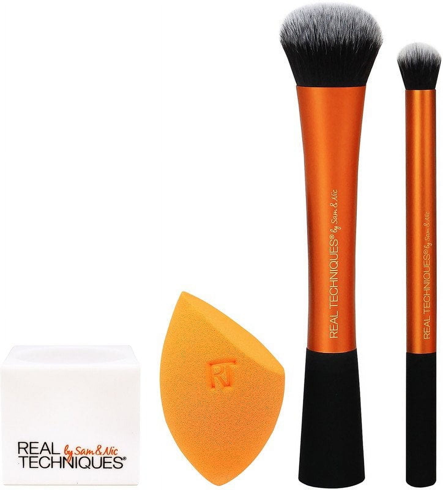 Real Techniques Ultimate Base Makeup Brush Set (3-Piece Professional Face and Concealer Collection) n0l1c