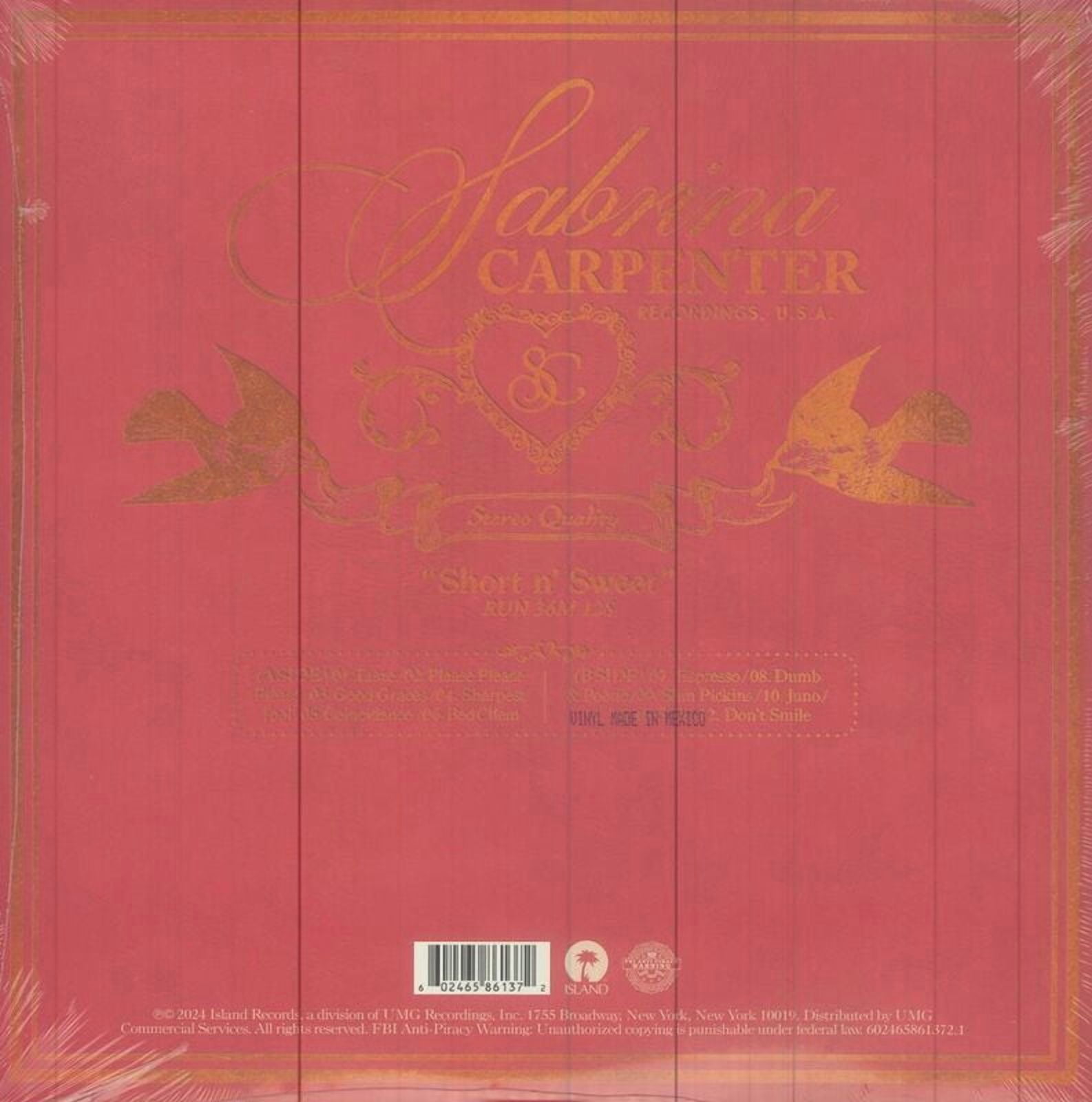 Island Heritage Sabrina Carpenter Short n' Sweet Vinyl Record (12 in) ypzc4