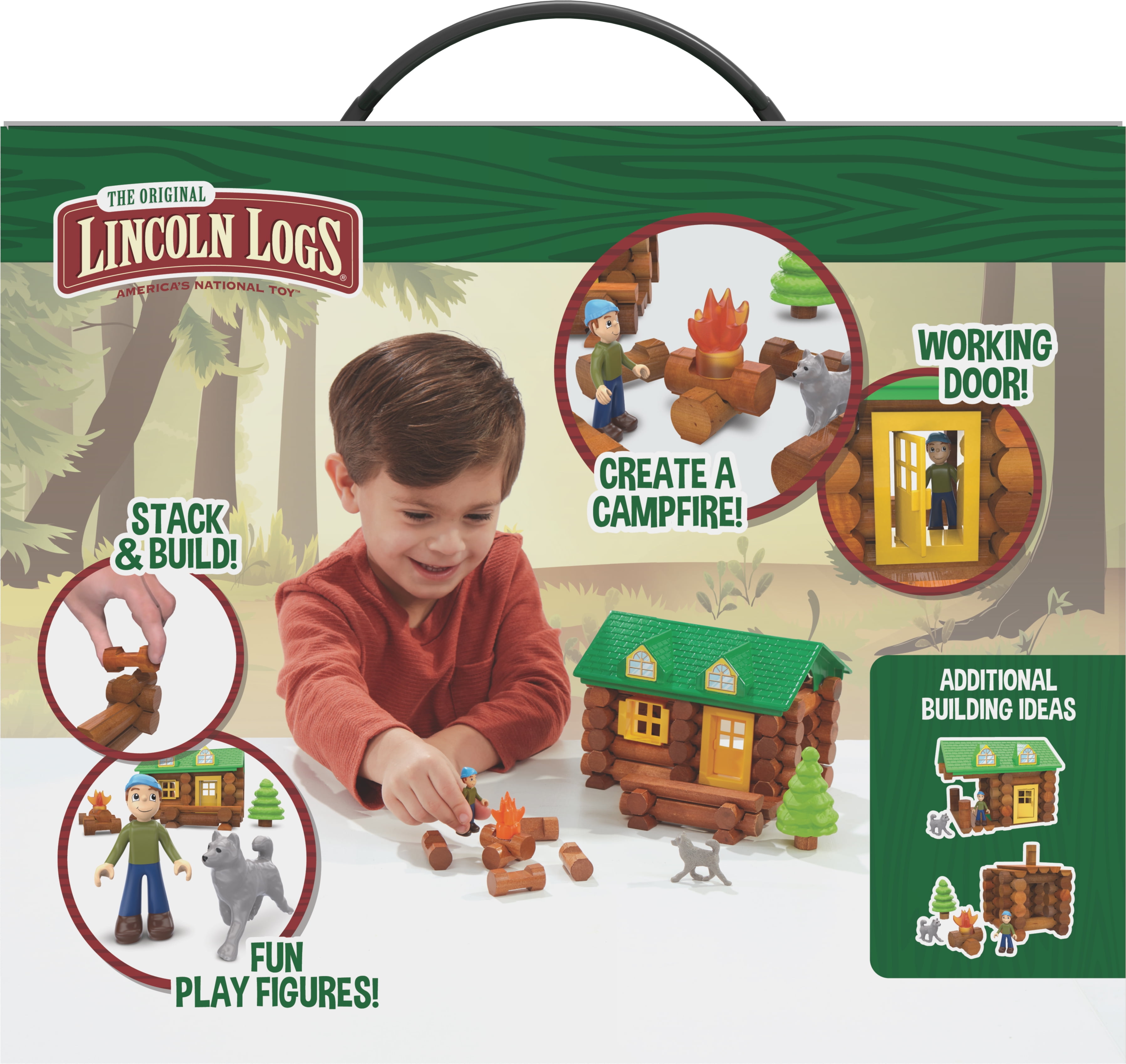 Lincoln Logs On the Trail Building Set, Real Wood Construction Toy (59 Pieces) 9seb4