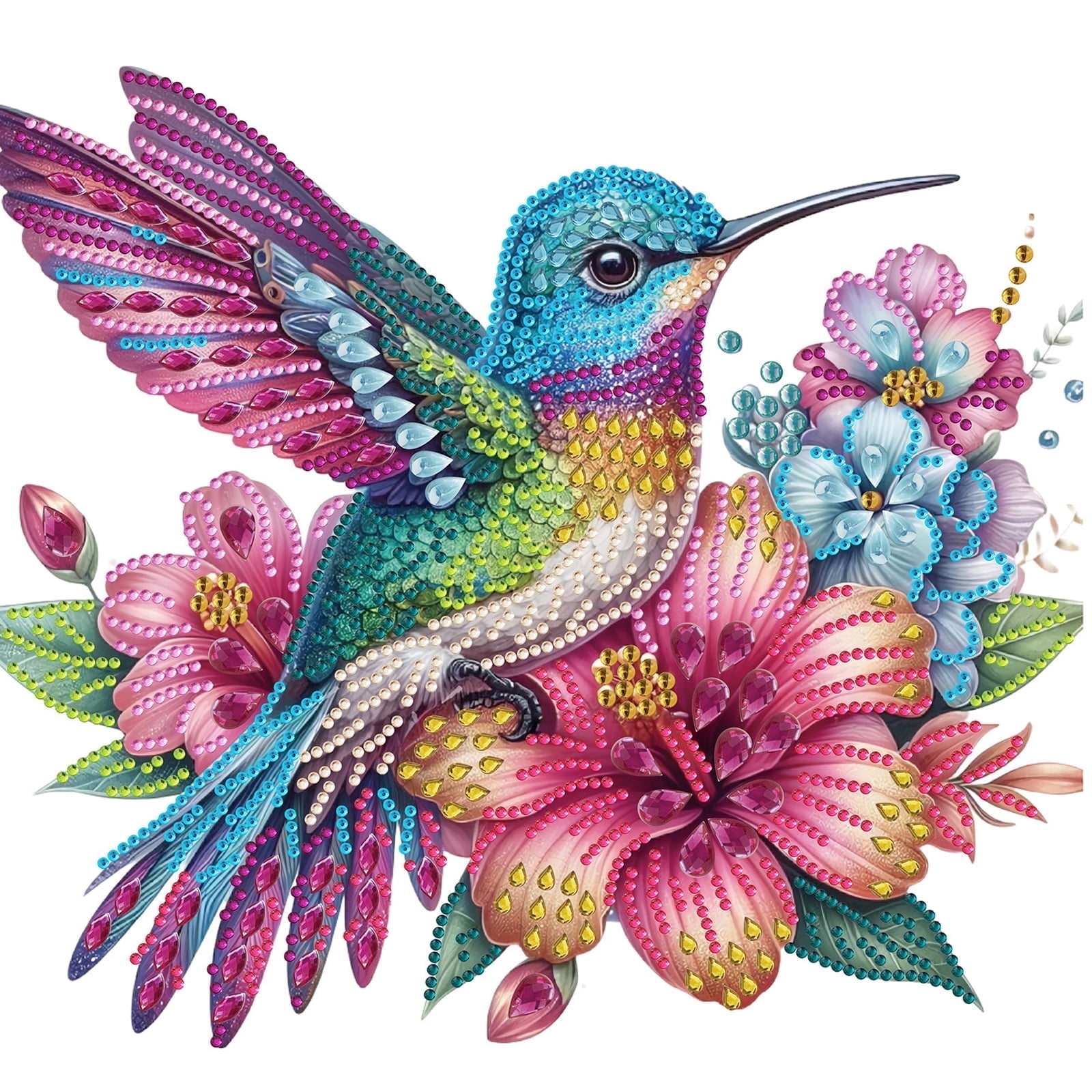 SINKOO Hummingbird Diamond Painting Kit for Adults, 5D Full Drill DIY Art Craft Set for Home Wall Decor (12 in x 12 in) bkxd2