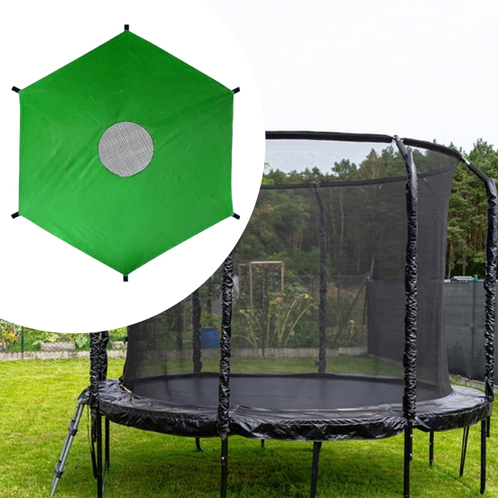 yotijay Waterproof Trampoline Shade Canopy for 8ft Trampolines with 6 Poles (Green, 8 ft) n5oga