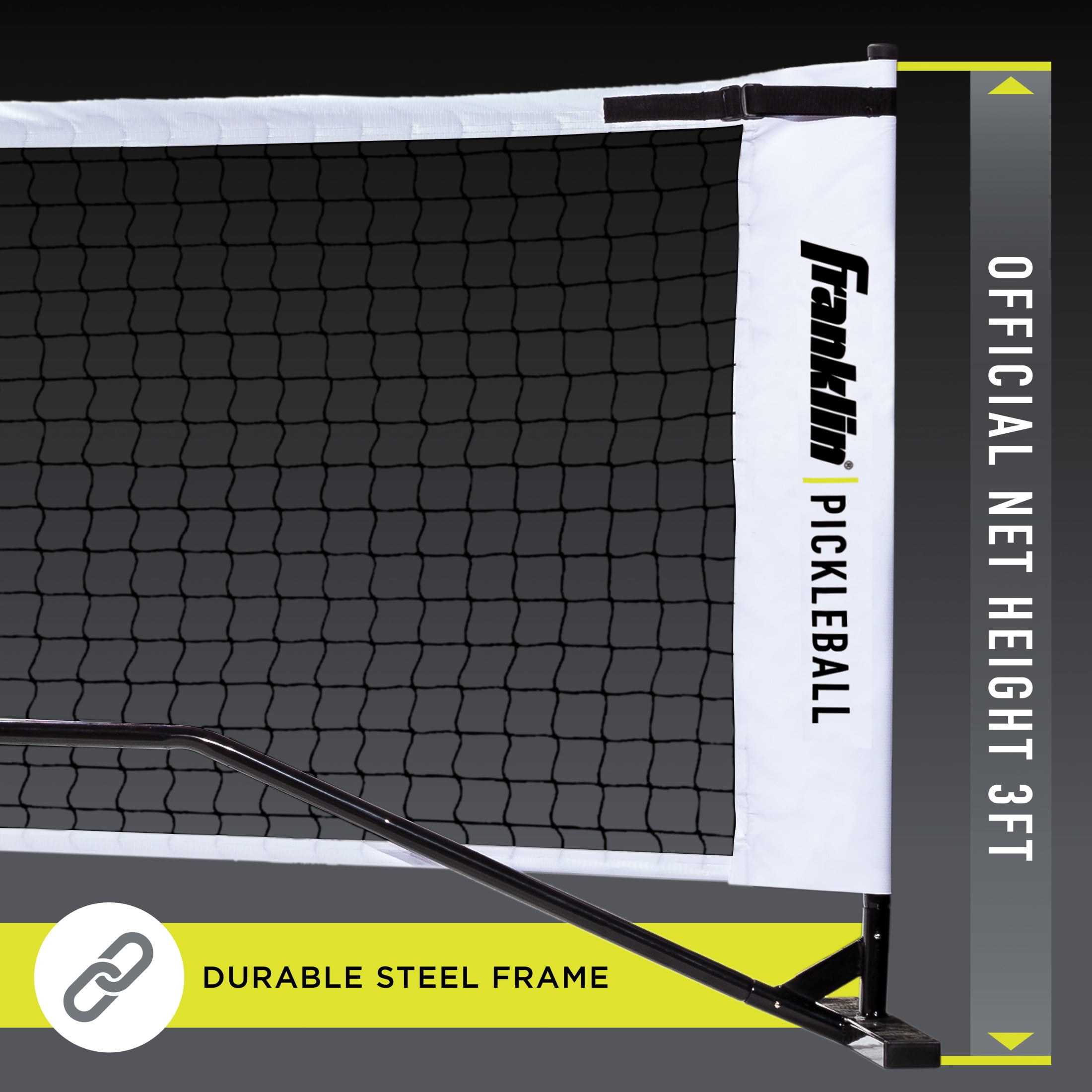 Franklin Sports Pickleball Net Set with 4 Paddles and 4 Balls (White, 22 ft) 64wj2