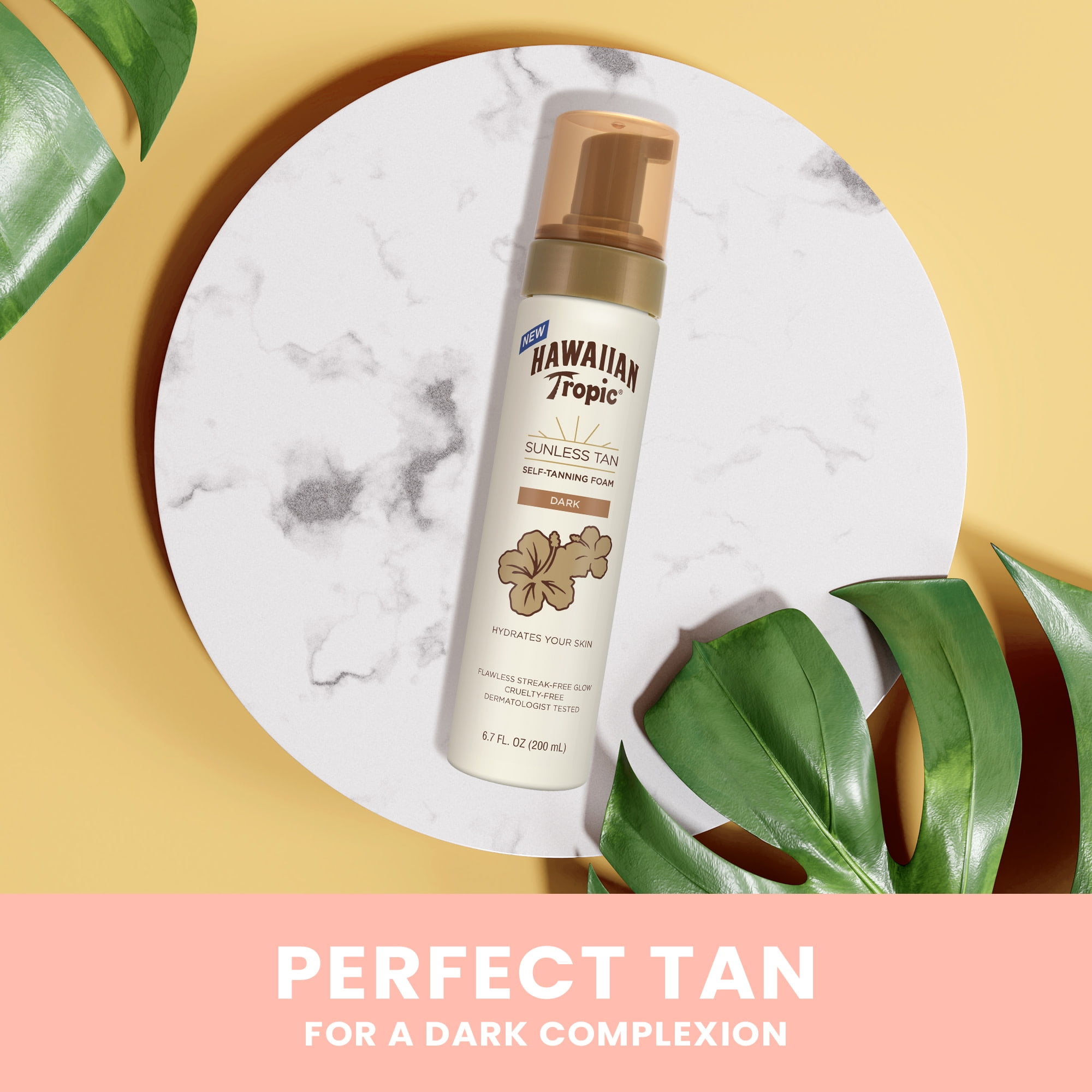Hawaiian Tropic Sunless Tan Dark Self-Tanning Foam (Dark, 6.7 oz) vlokf