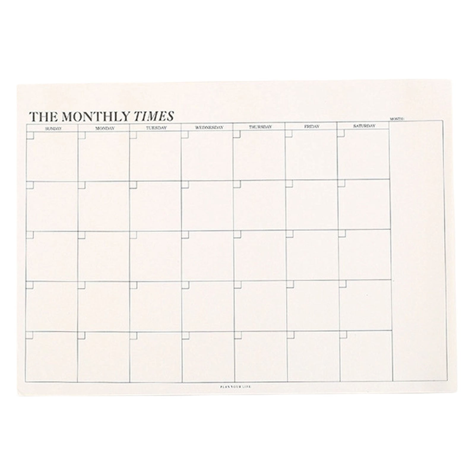 Xuyyia Undated Monthly Planner Notepad, Tear-Off Calendar Sheet for Holiday Scheduling (White, 9.64x6.89 in, 60 Sheets) ioqxo