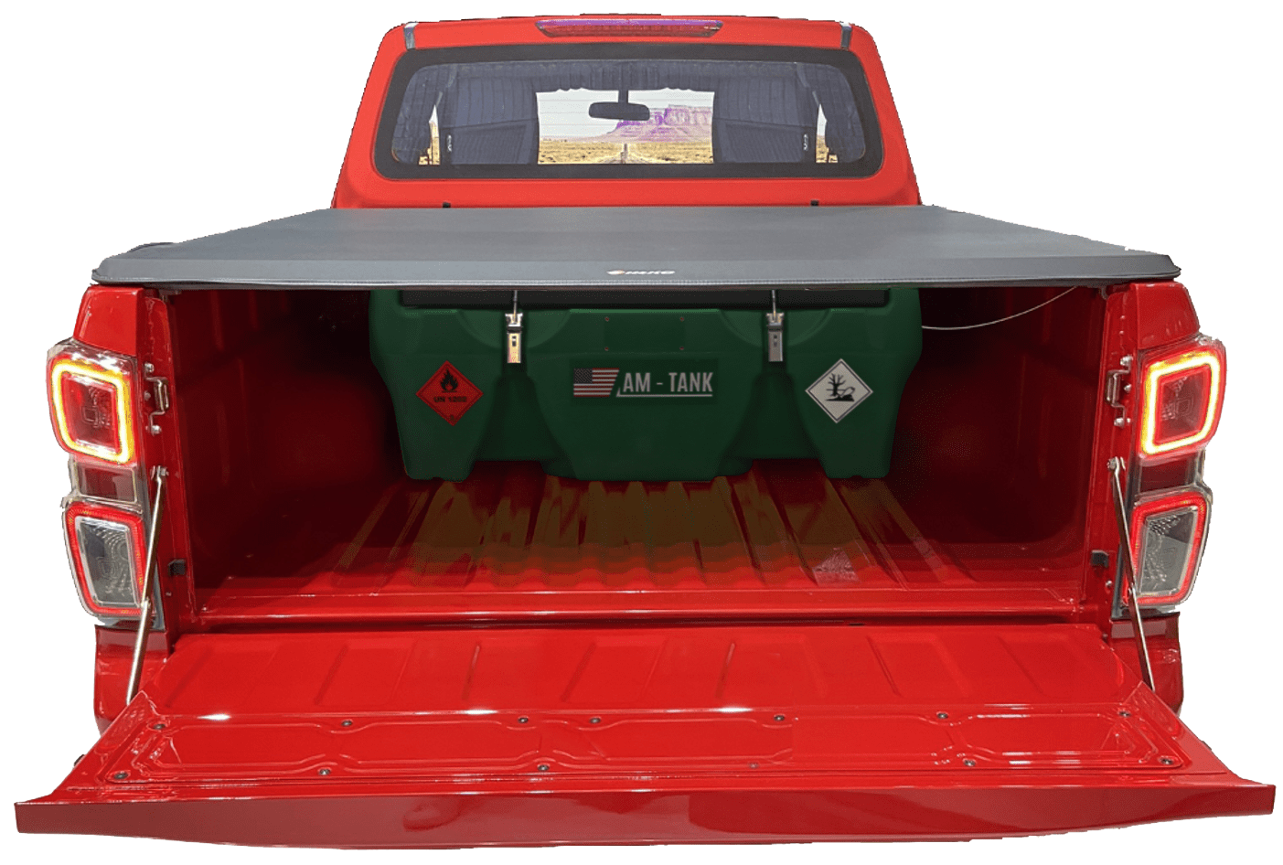 AM-Tank Portable Diesel Transfer Tank with 12V Pump and Auto-Nozzle (58 Gallon, 13 ft Hose) i03mw