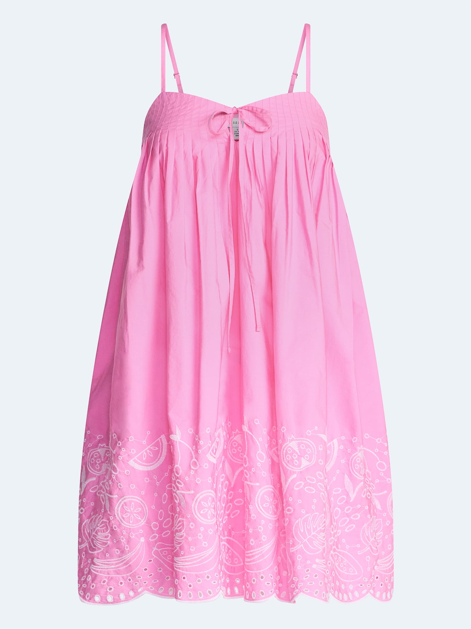Free Assembly Women's Cotton Pintuck Mini Dress (Pink, XS) 5esnz